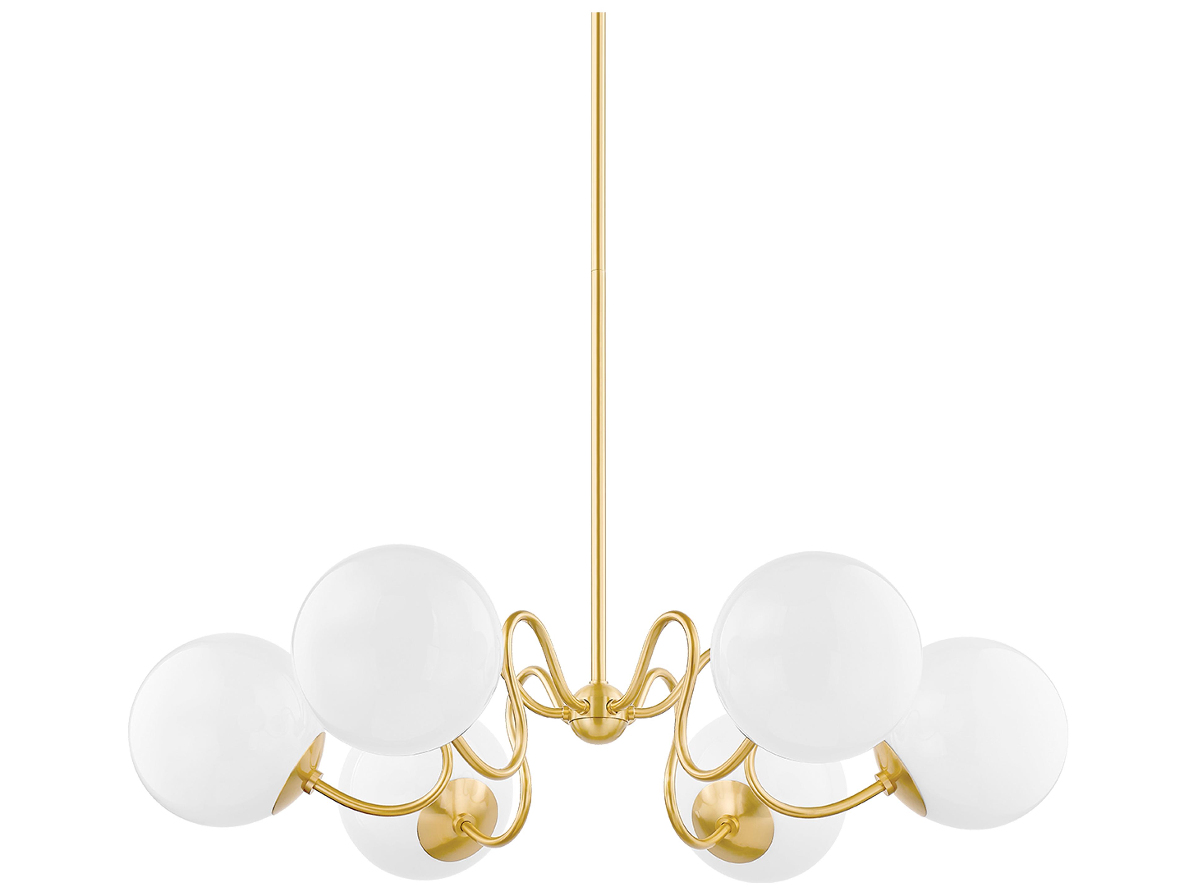 Havana Chandelier Aged Brass Modern Whimsical Light