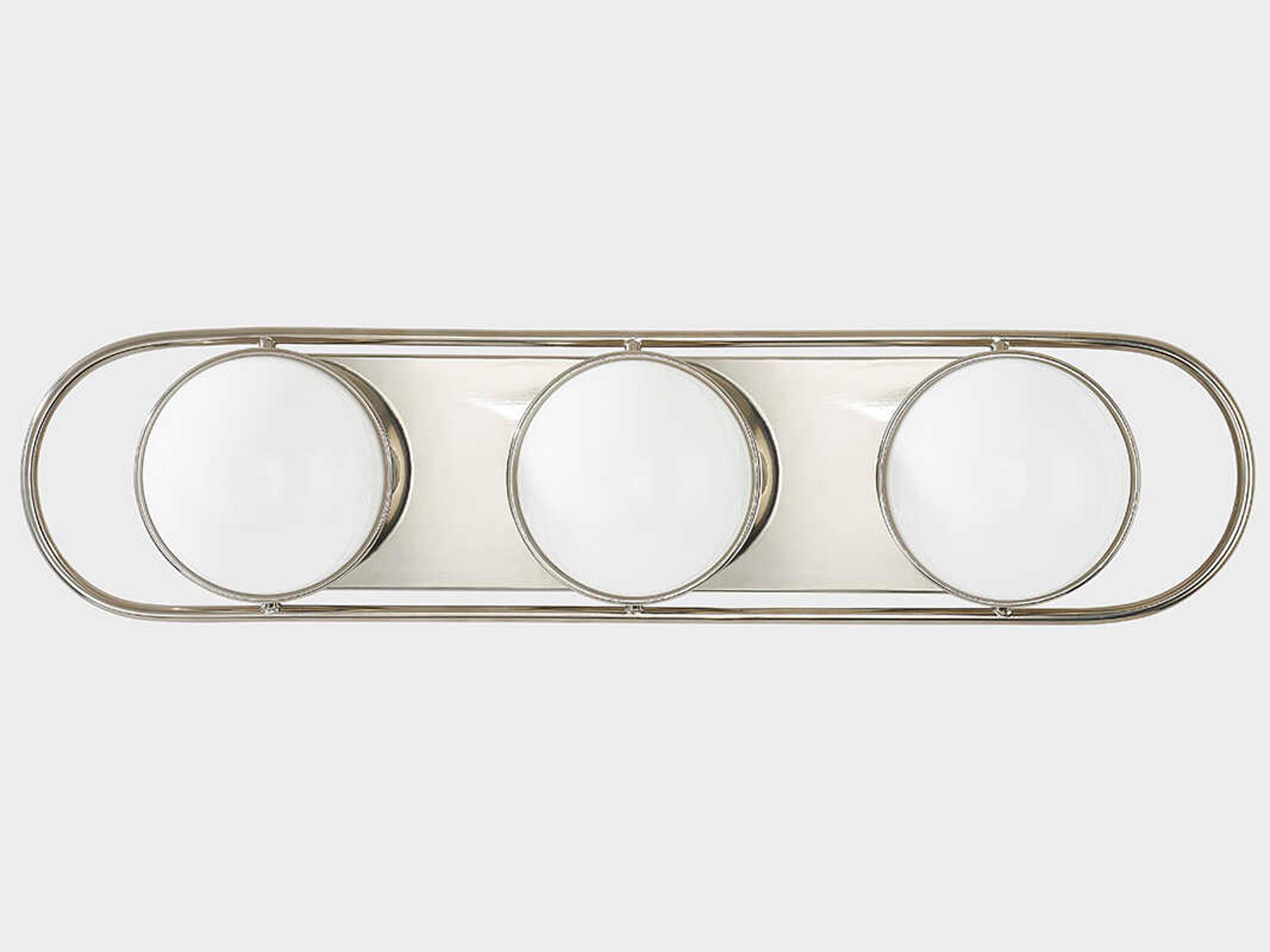 Mitzi Amy 3-Light Polished Nickel Glass Vanity Light