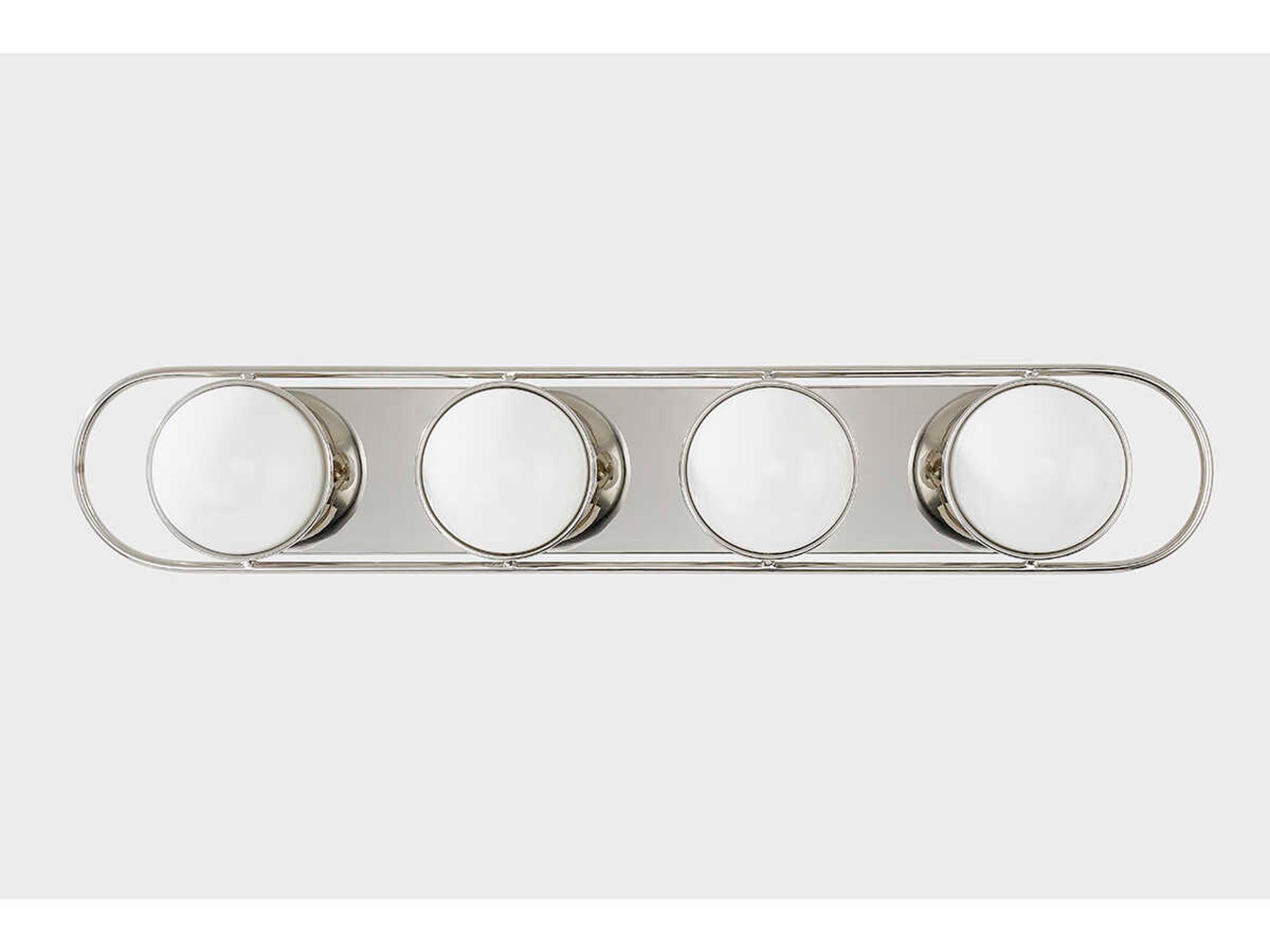 Mitzi Amy 4-Light Polished Nickel Glass Vanity Light