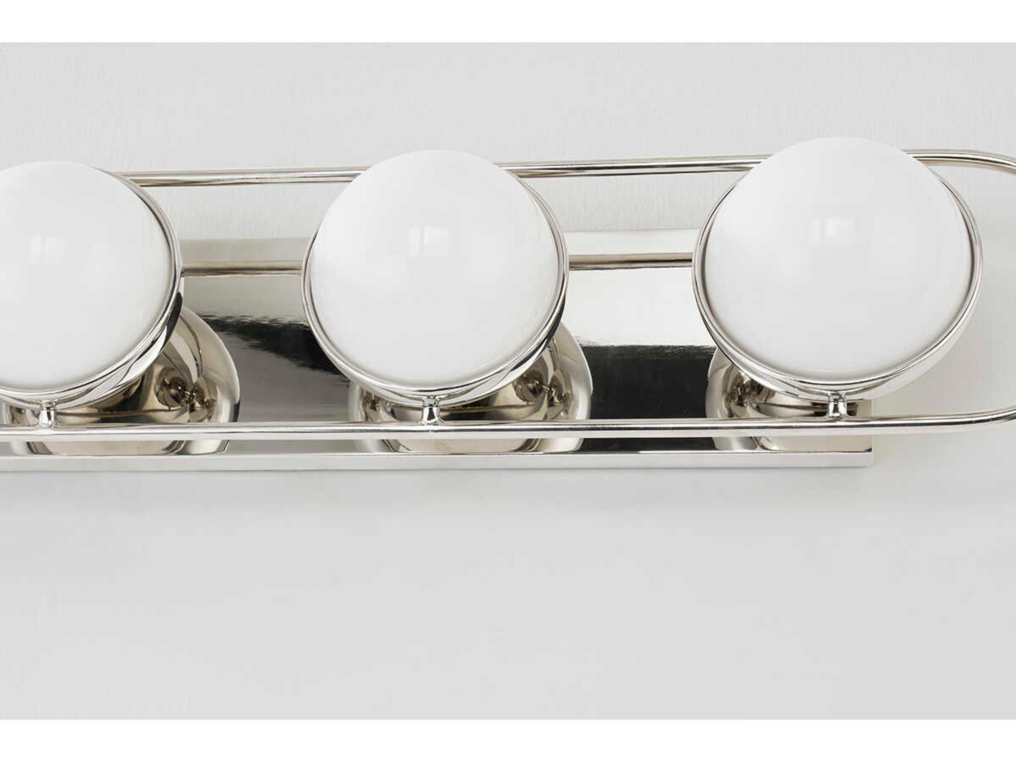 Mitzi Amy 4-Light Polished Nickel Glass Vanity Light
