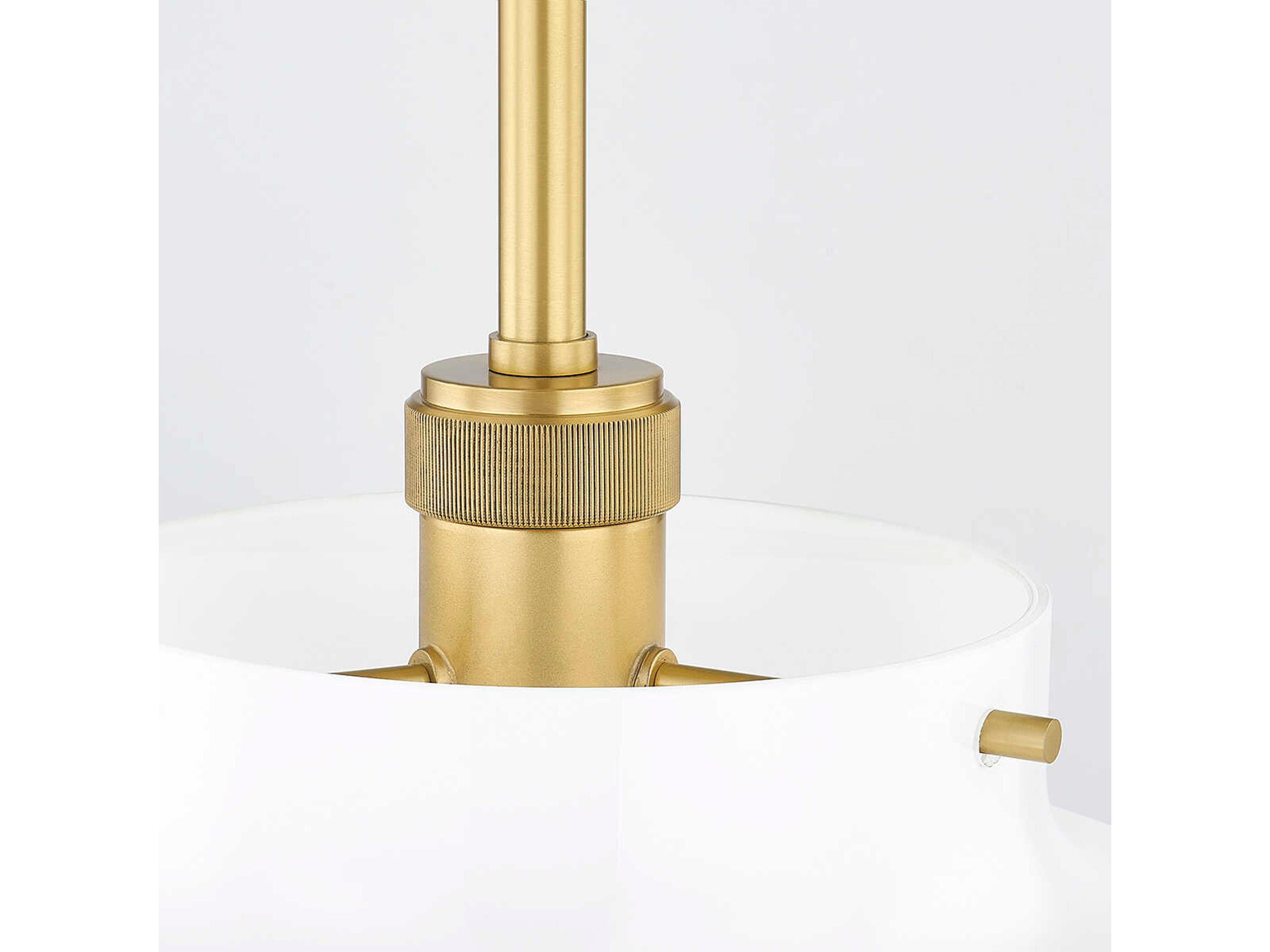 Mitzi Luella 1-Light Aged Brass Glass Mini Pendant