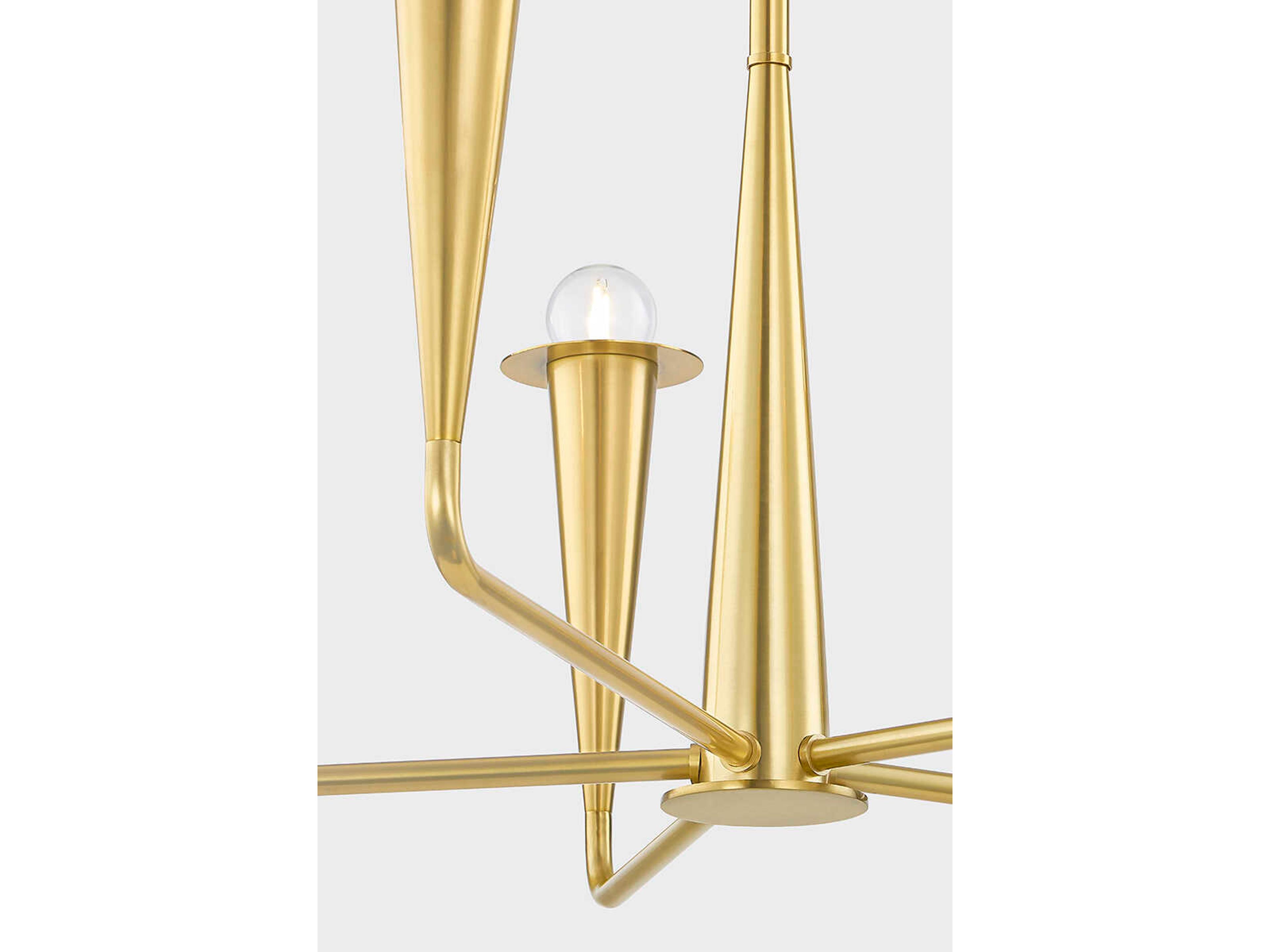 Mitzi Danna 5-Light Aged Brass Candelabra Chandelier