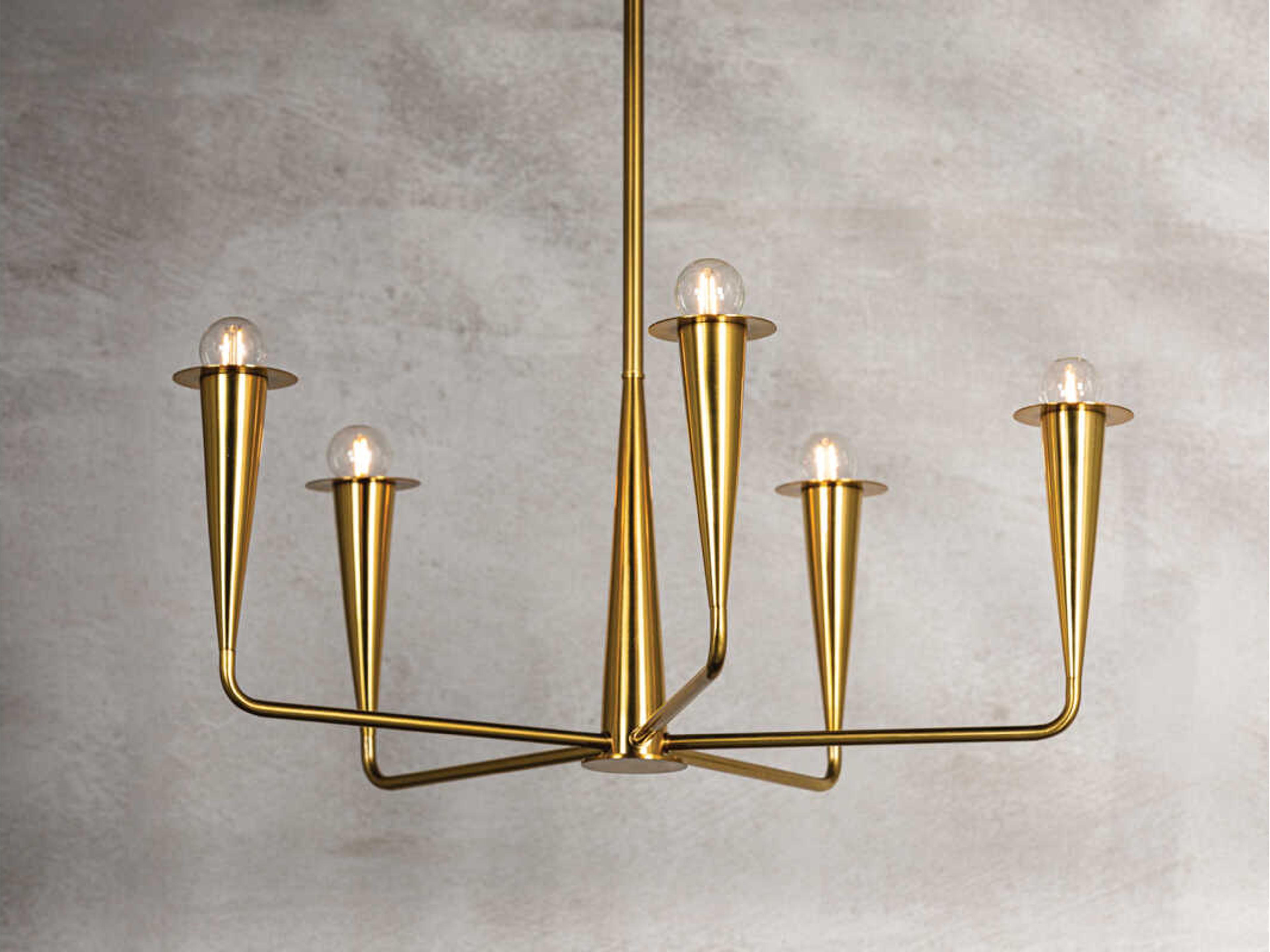 Mitzi Danna 5-Light Aged Brass Candelabra Chandelier
