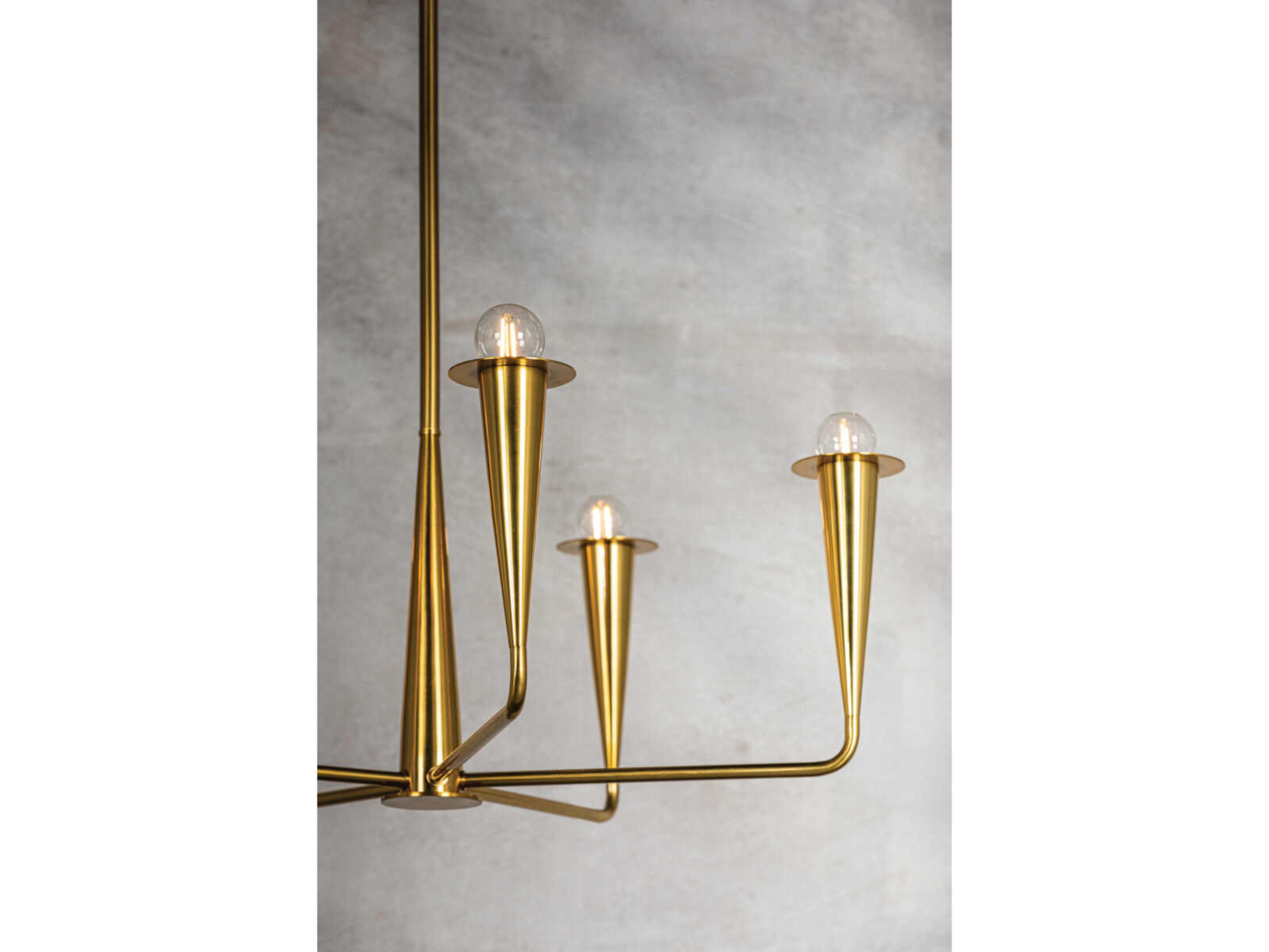 Mitzi Danna 5-Light Aged Brass Candelabra Chandelier