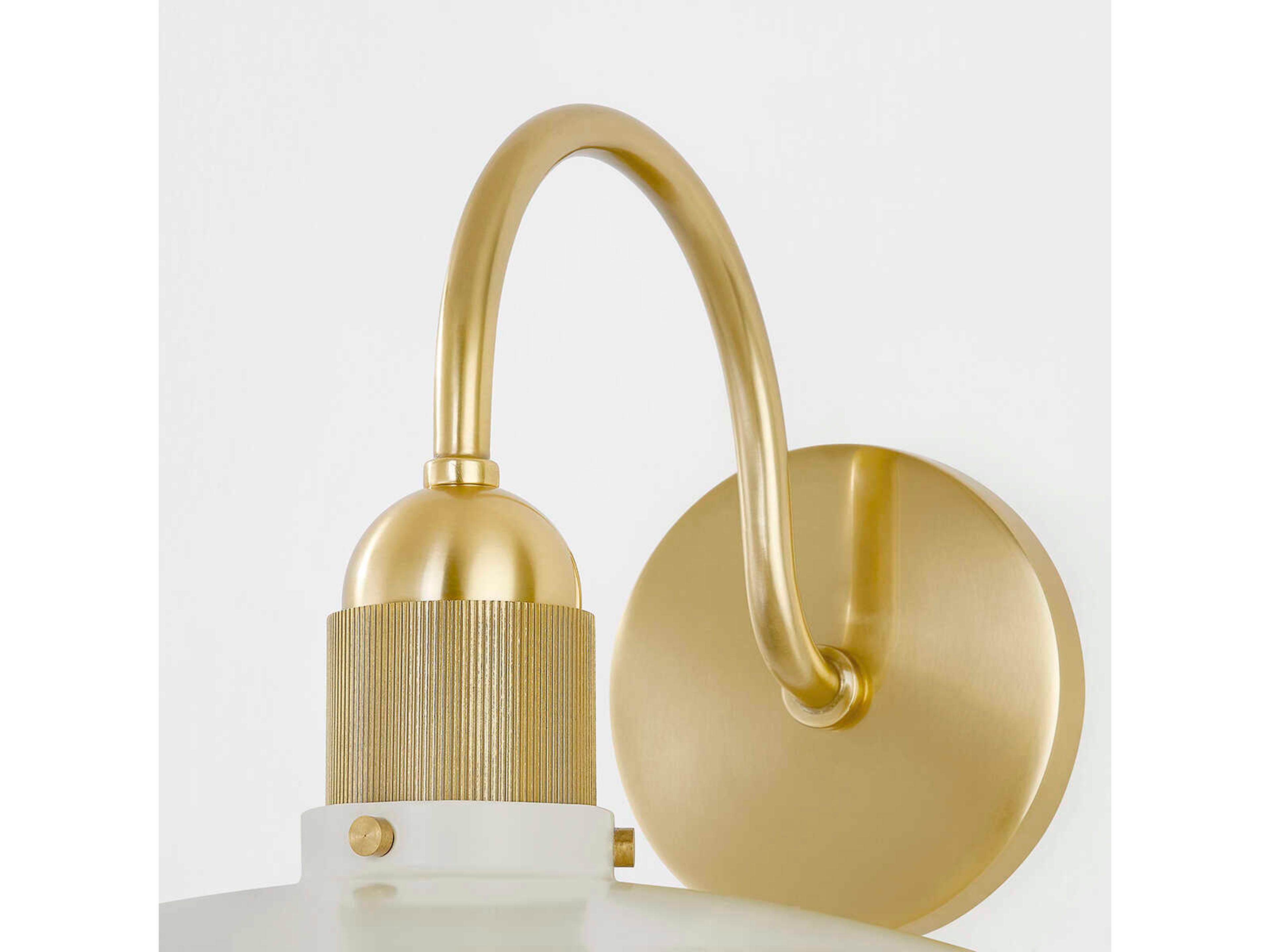 Mitzi Leanna 1-Light Aged Brass Wall Sconce