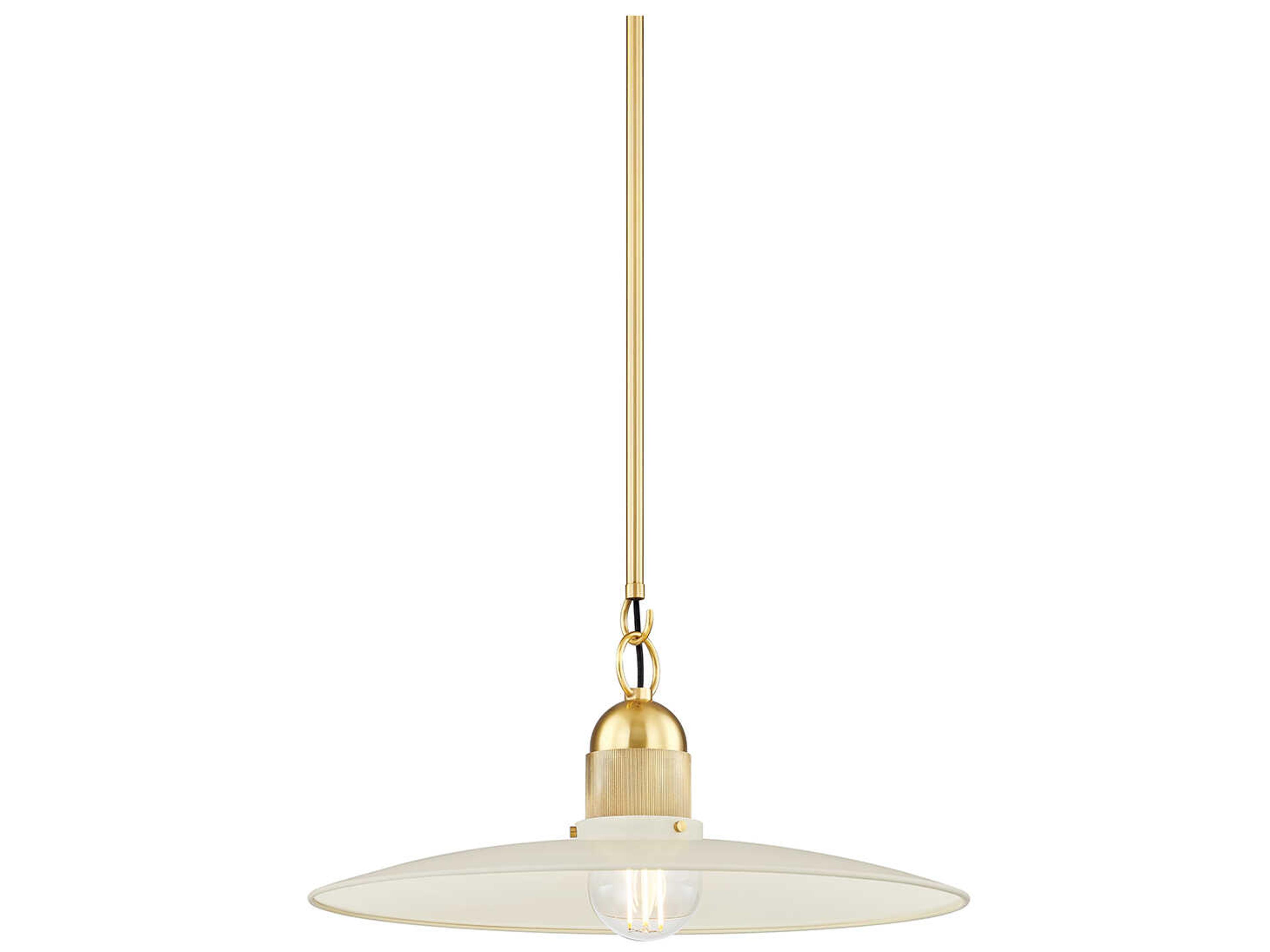 Leanna 1-Light Aged Brass Pendant