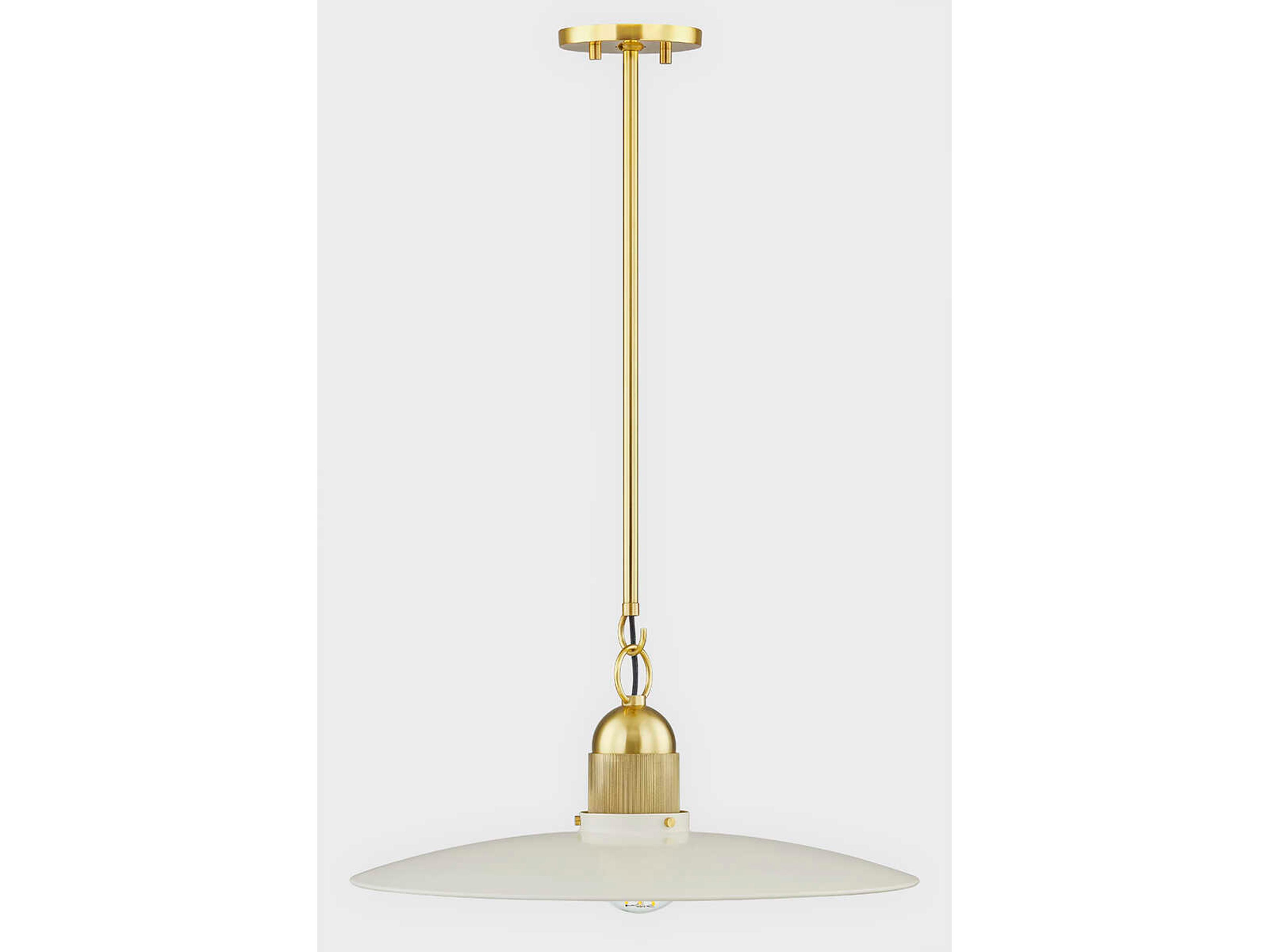 Mitzi Leanna 1-Light Aged Brass Pendant