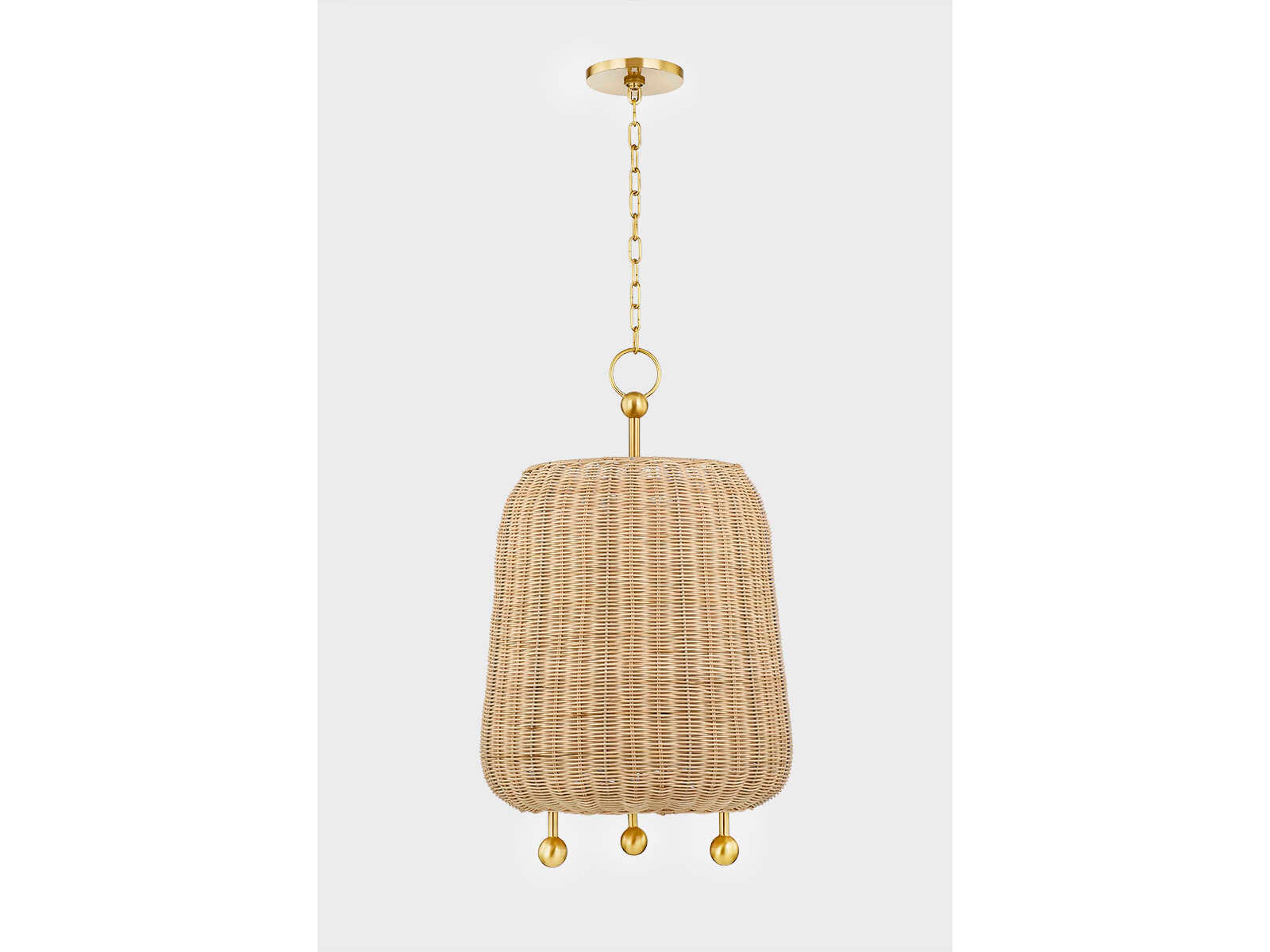 Mitzi Elena 1-Light Aged Brass Pendant