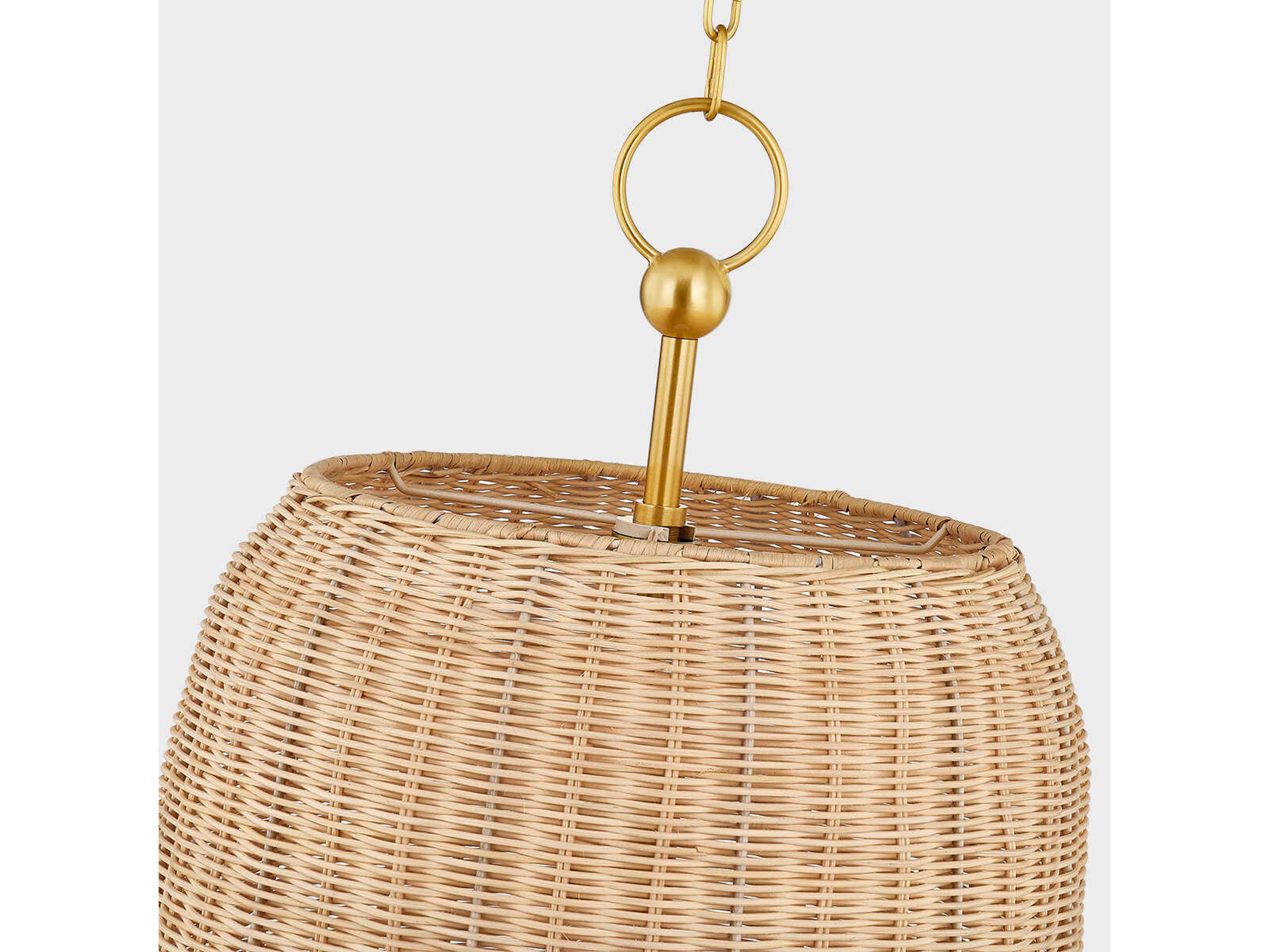 Mitzi Elena 1-Light Aged Brass Pendant