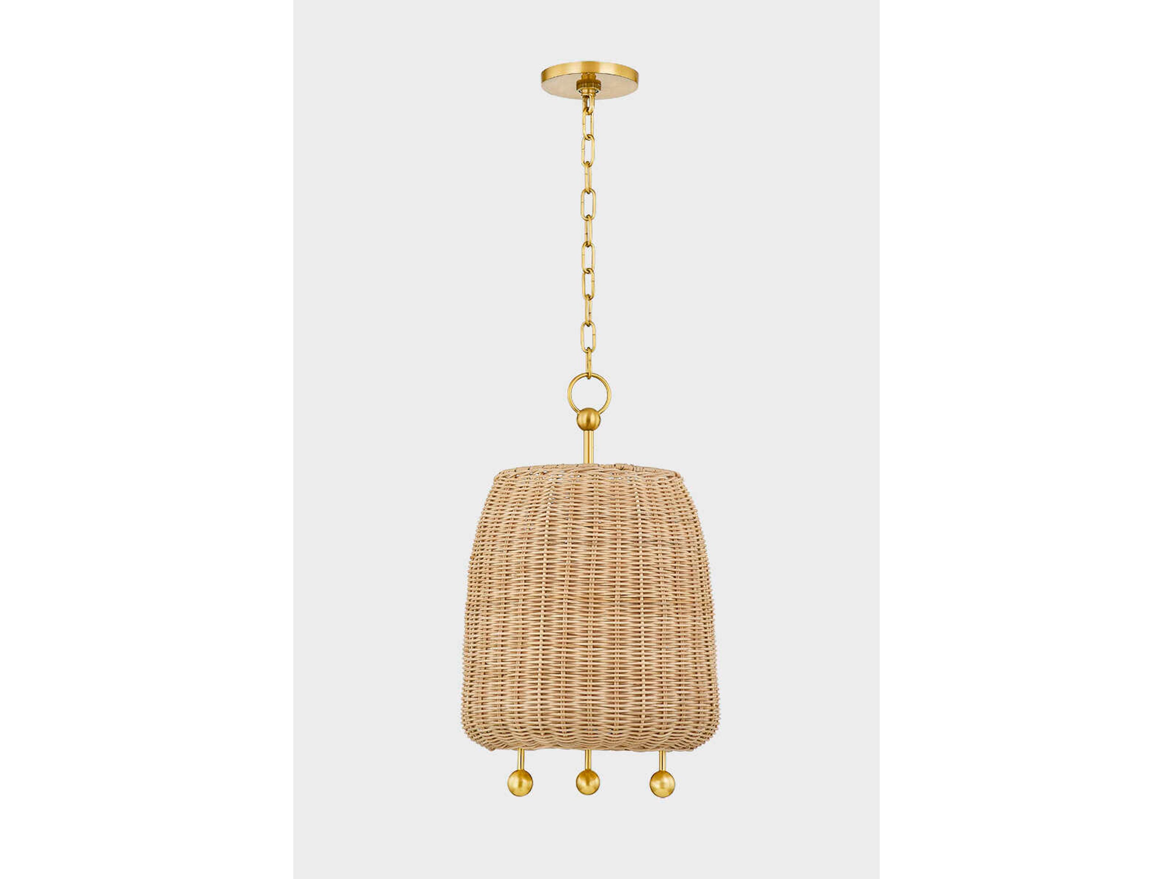 Mitzi Elena 1-Light Aged Brass Mini Pendant
