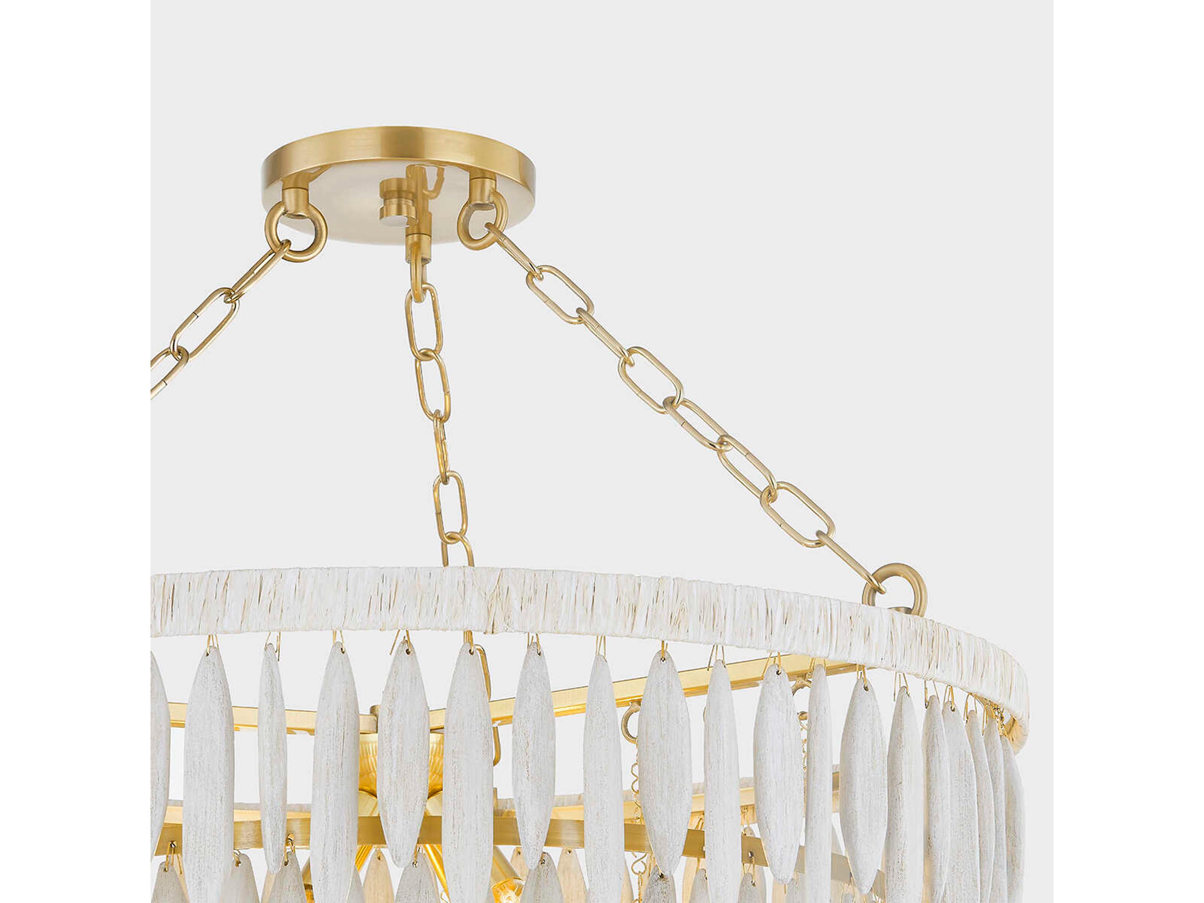 Mitzi Tiffany 4-Light Aged Brass Candelabra Chandelier