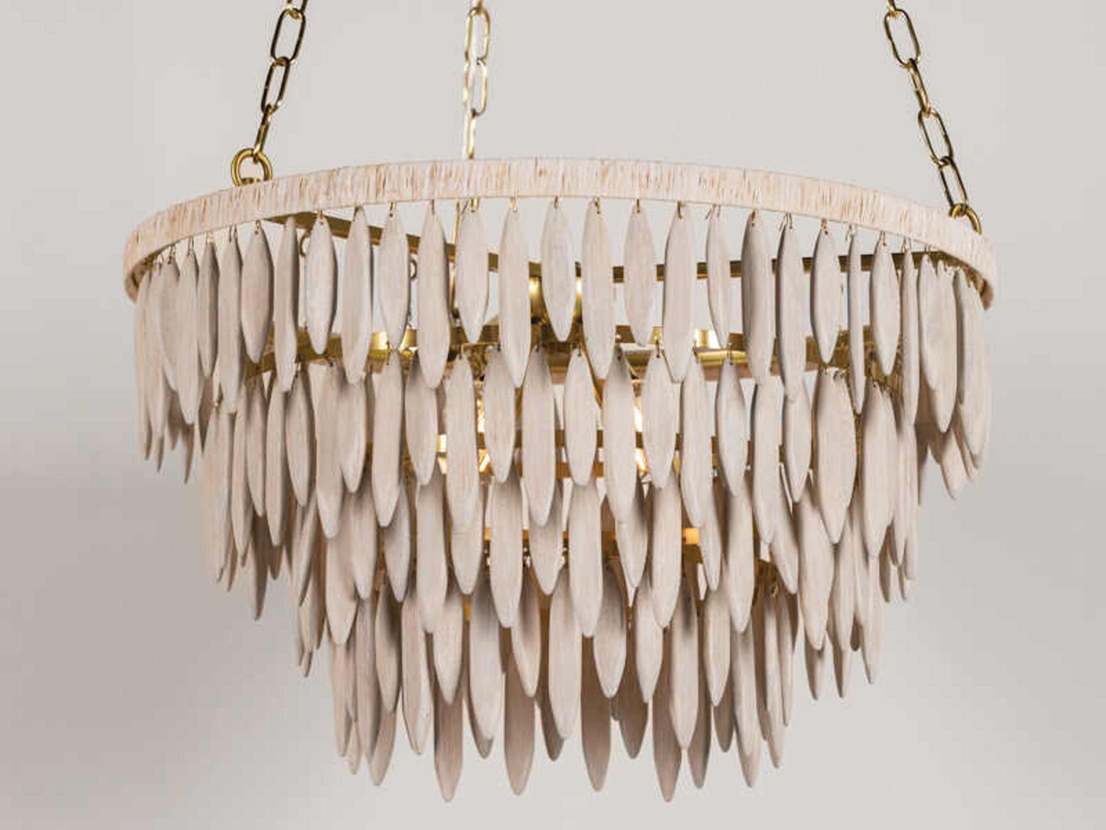 Mitzi Tiffany 4-Light Aged Brass Candelabra Chandelier