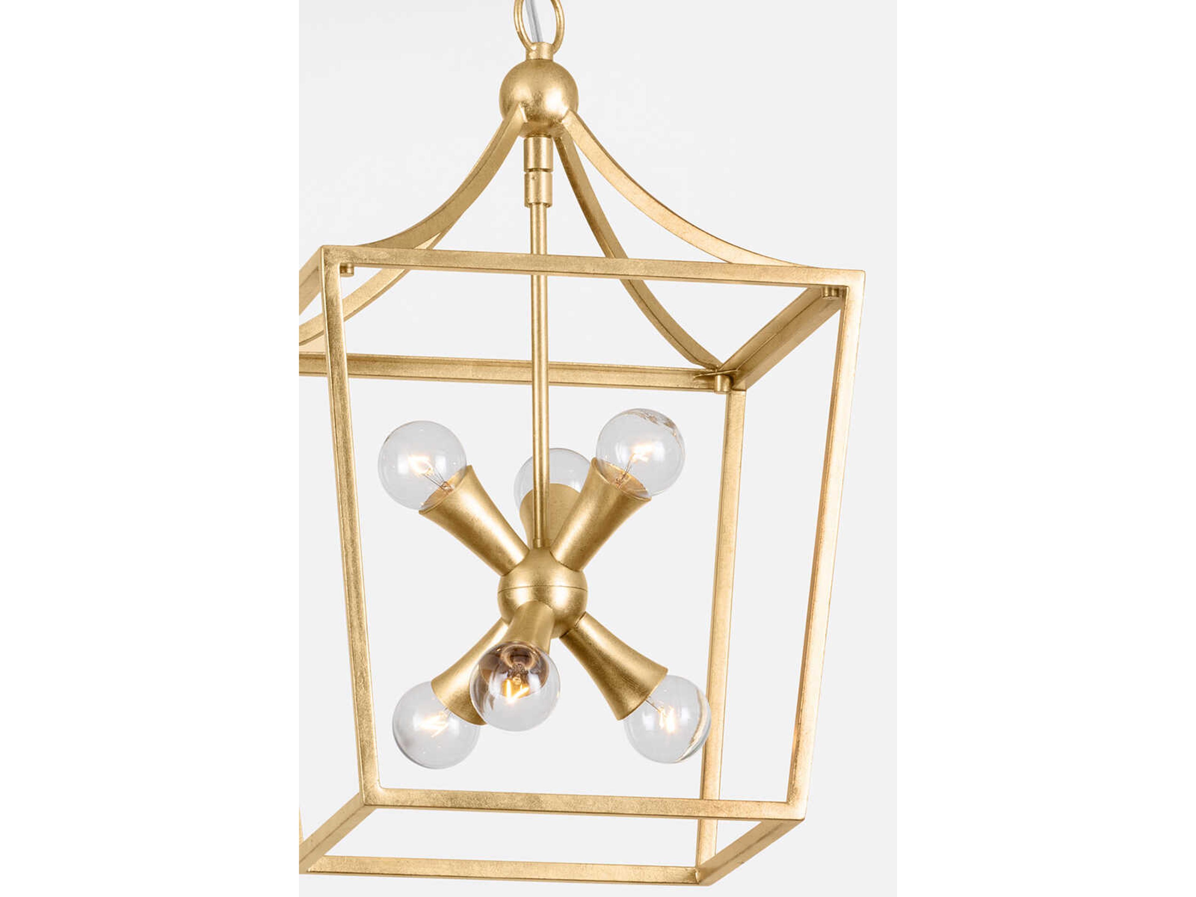 Mitzi Kendall 6-Light Vintage Gold Leaf Mini Pendant