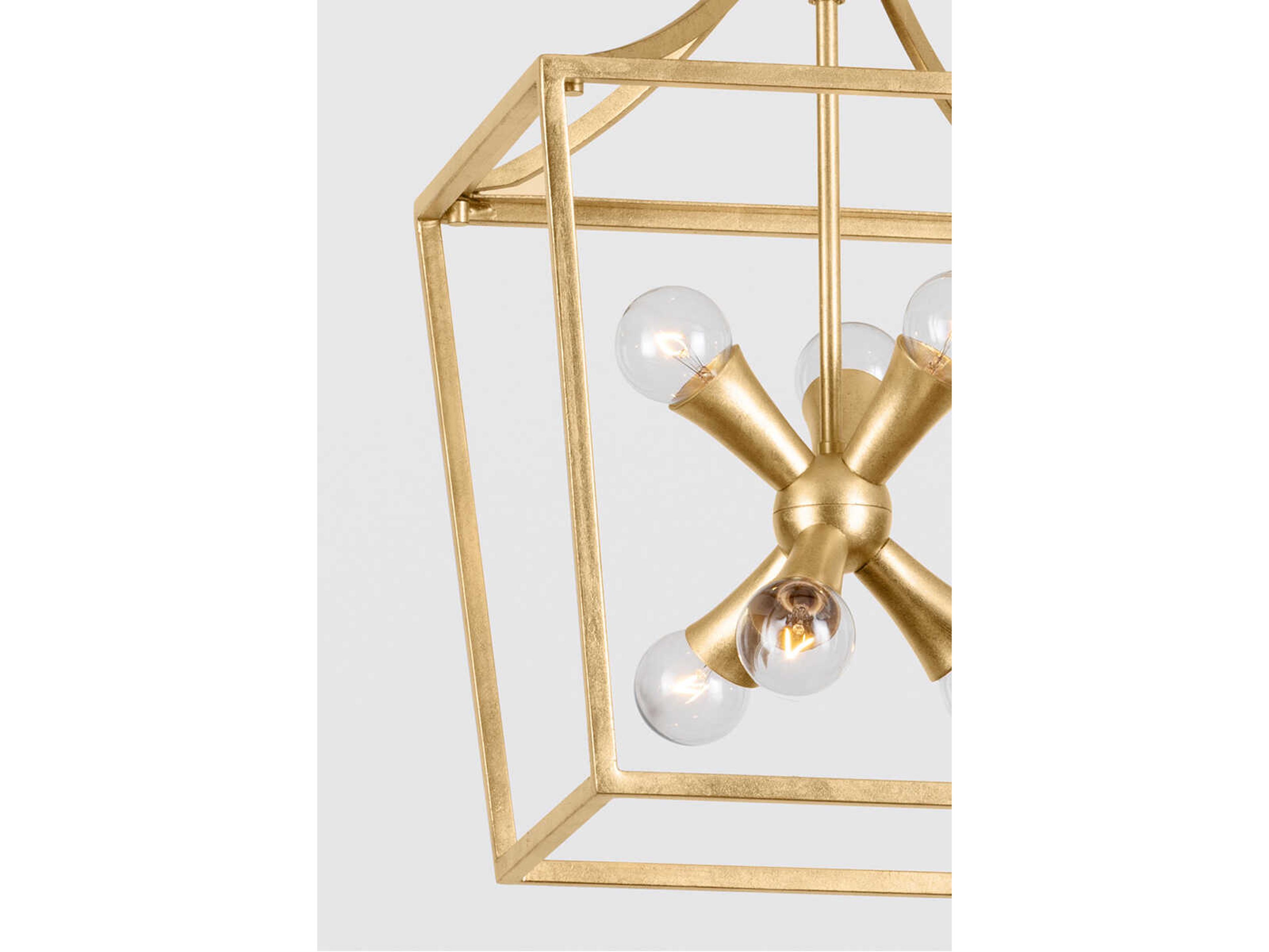 Mitzi Kendall 6-Light Vintage Gold Leaf Mini Pendant