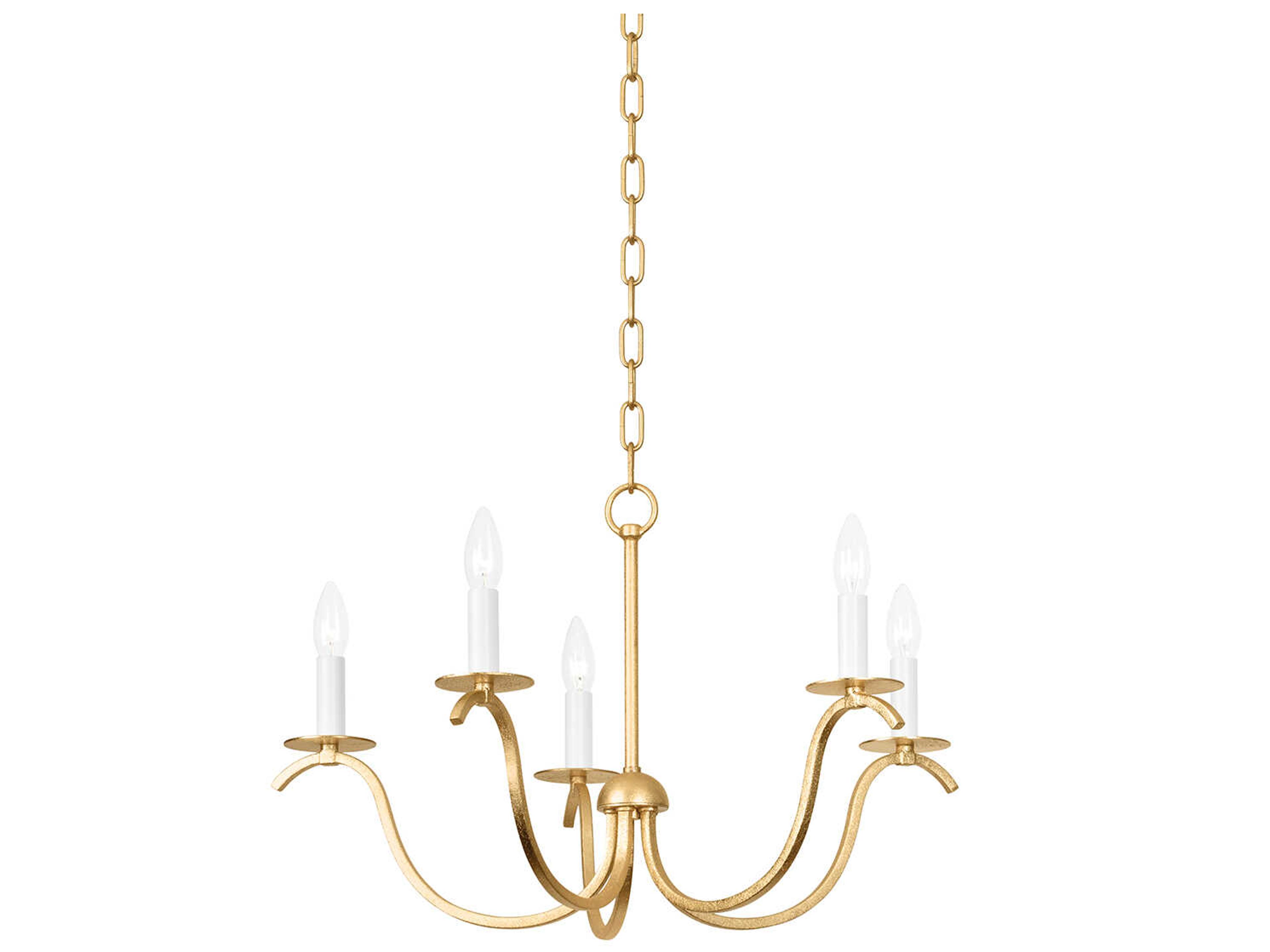Mitzi Jaclin 5-Light Gold Leaf Candelabra Chandelier