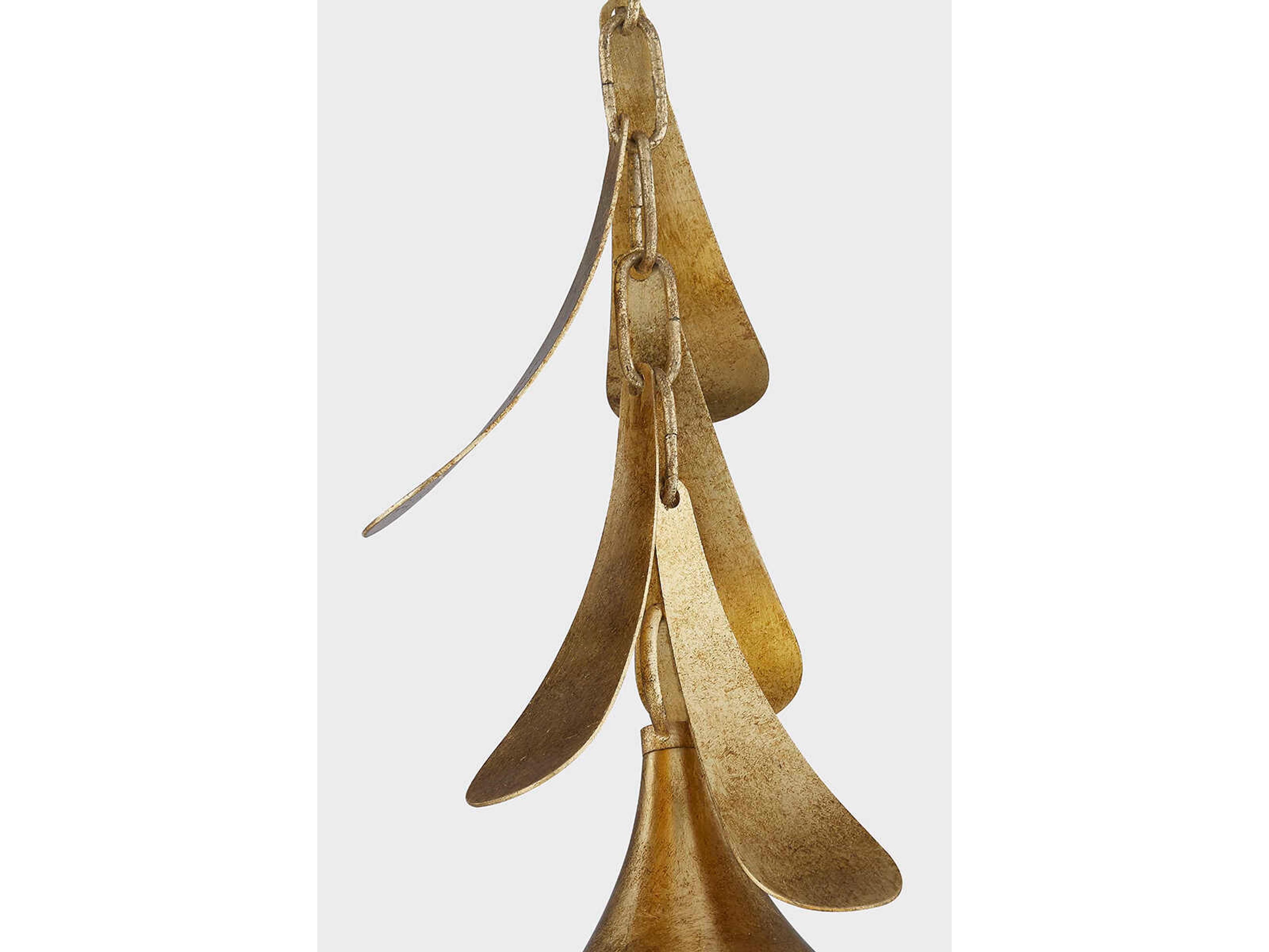 Mitzi Victoria 1-Light Vintage Gold Leaf Glass Globe Pendant