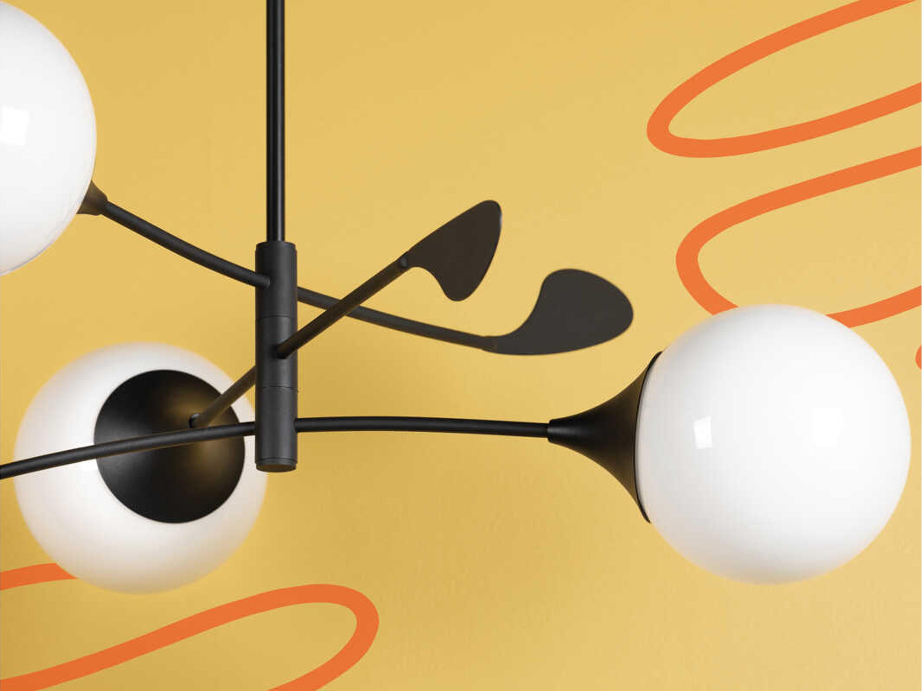 Mitzi Victoria 3-Light Textured Black Glass Globe Linear Chandelier