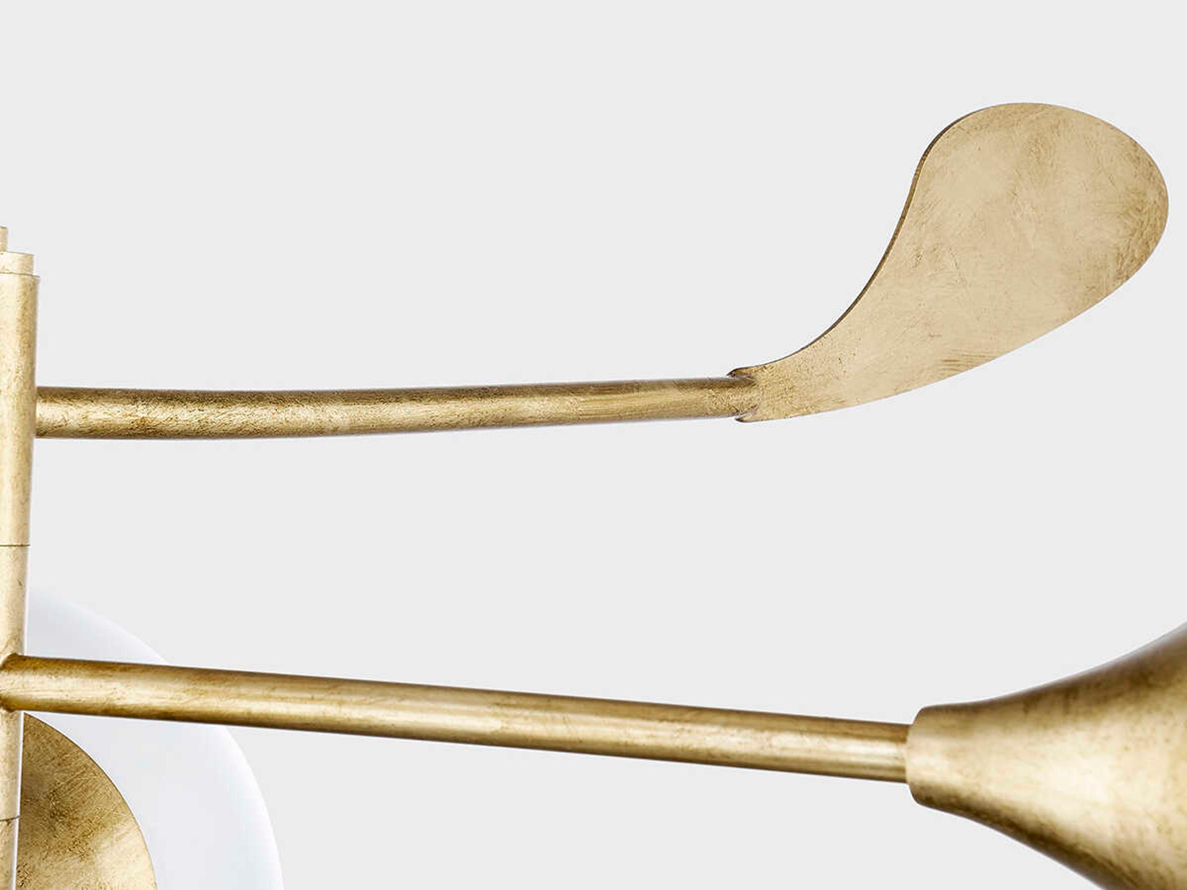 Mitzi Victoria 3-Light Vintage Gold Leaf Glass Globe Linear Chandelier