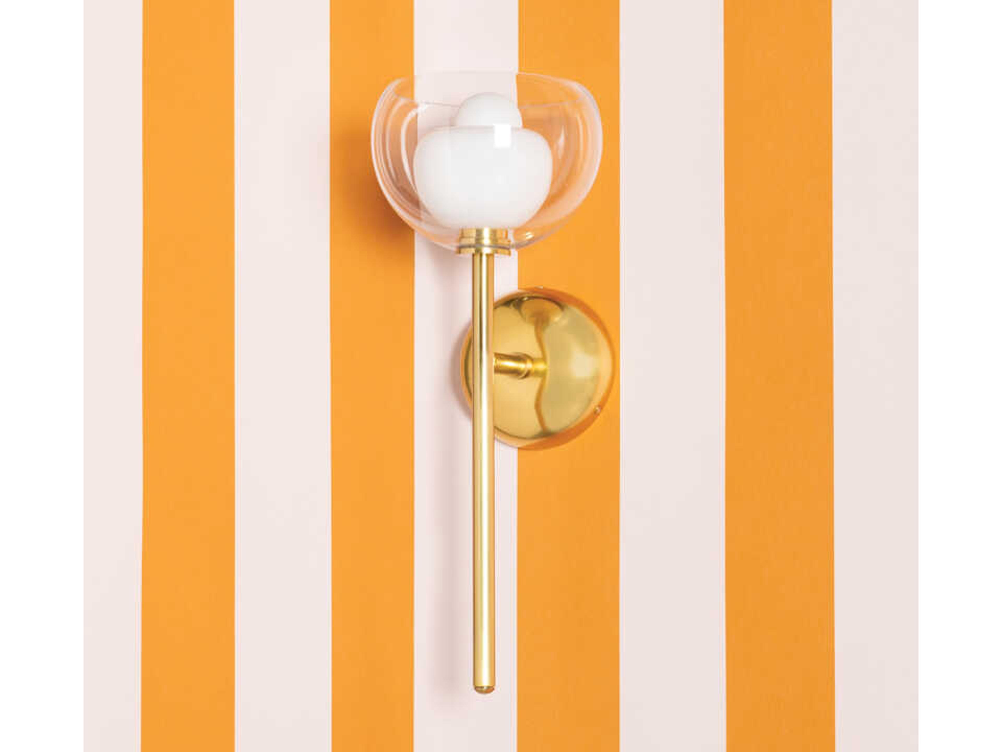 Mitzi Cortney 1-Light Aged Brass Glass Wall Sconce