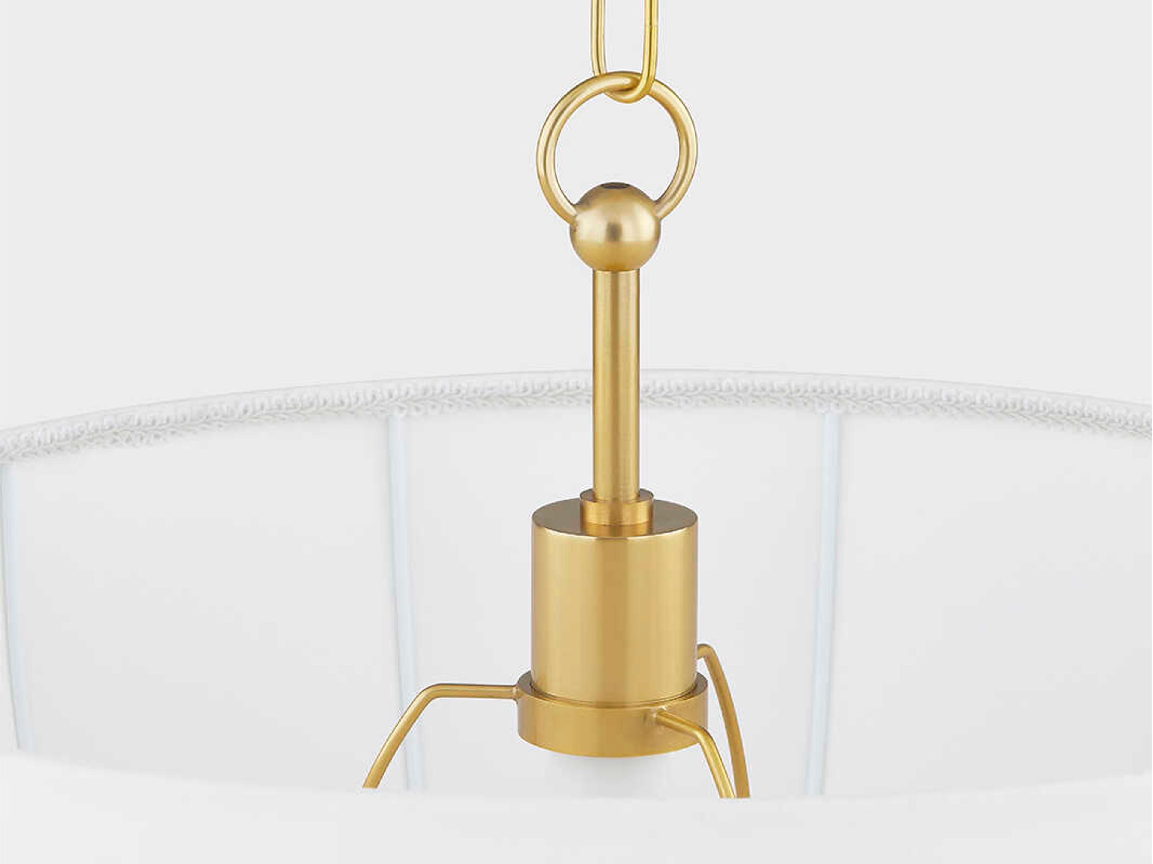 Mitzi Meshelle 1-Light Aged Brass Bowl Pendant