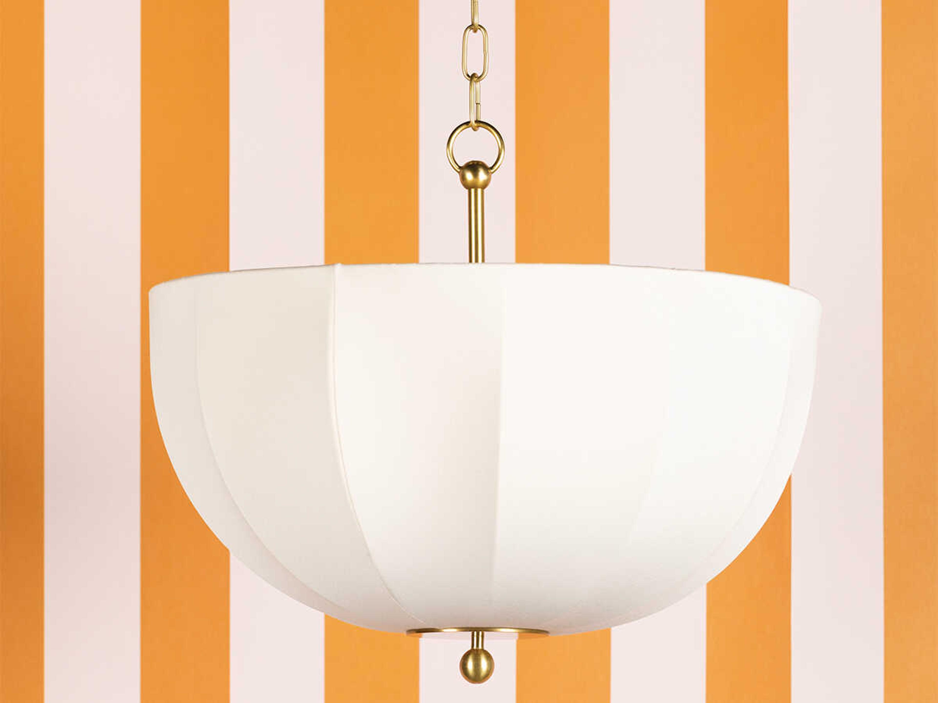 Mitzi Meshelle 1-Light Aged Brass Bowl Pendant