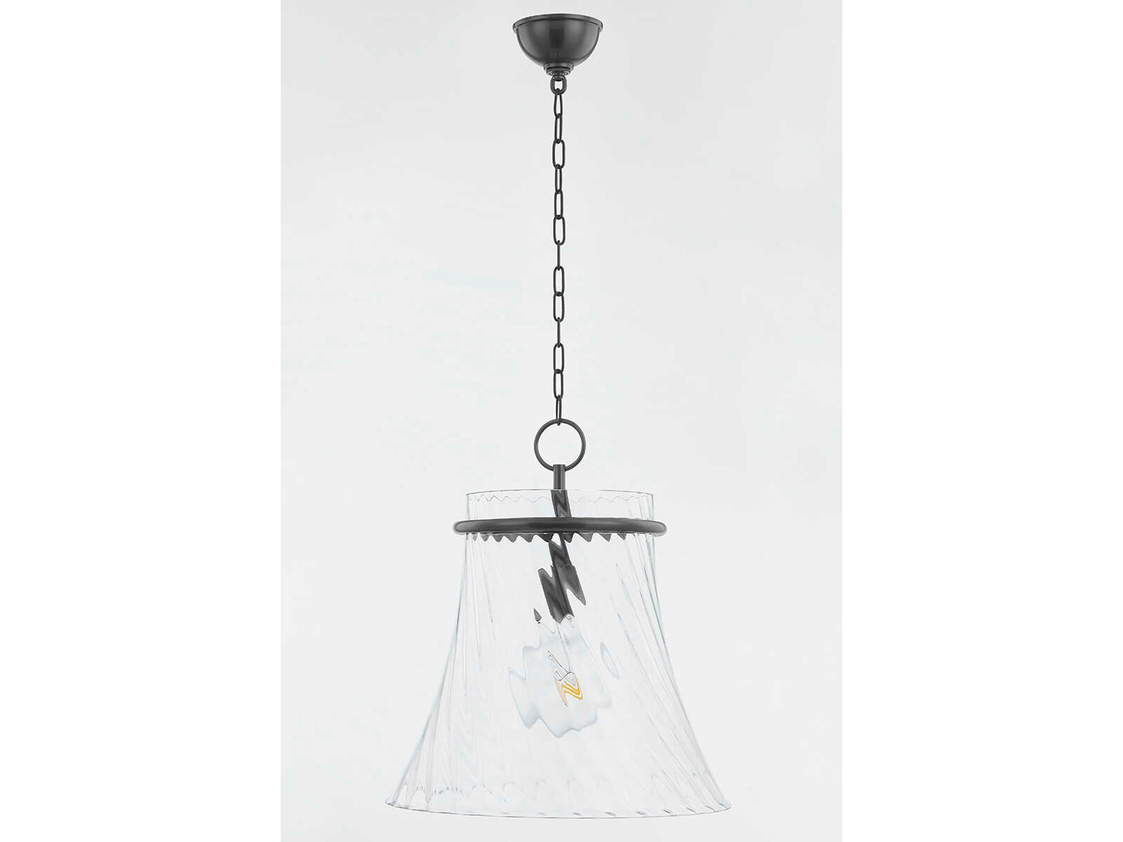 Mitzi Cantana 1-Light Old Bronze Glass Pendant