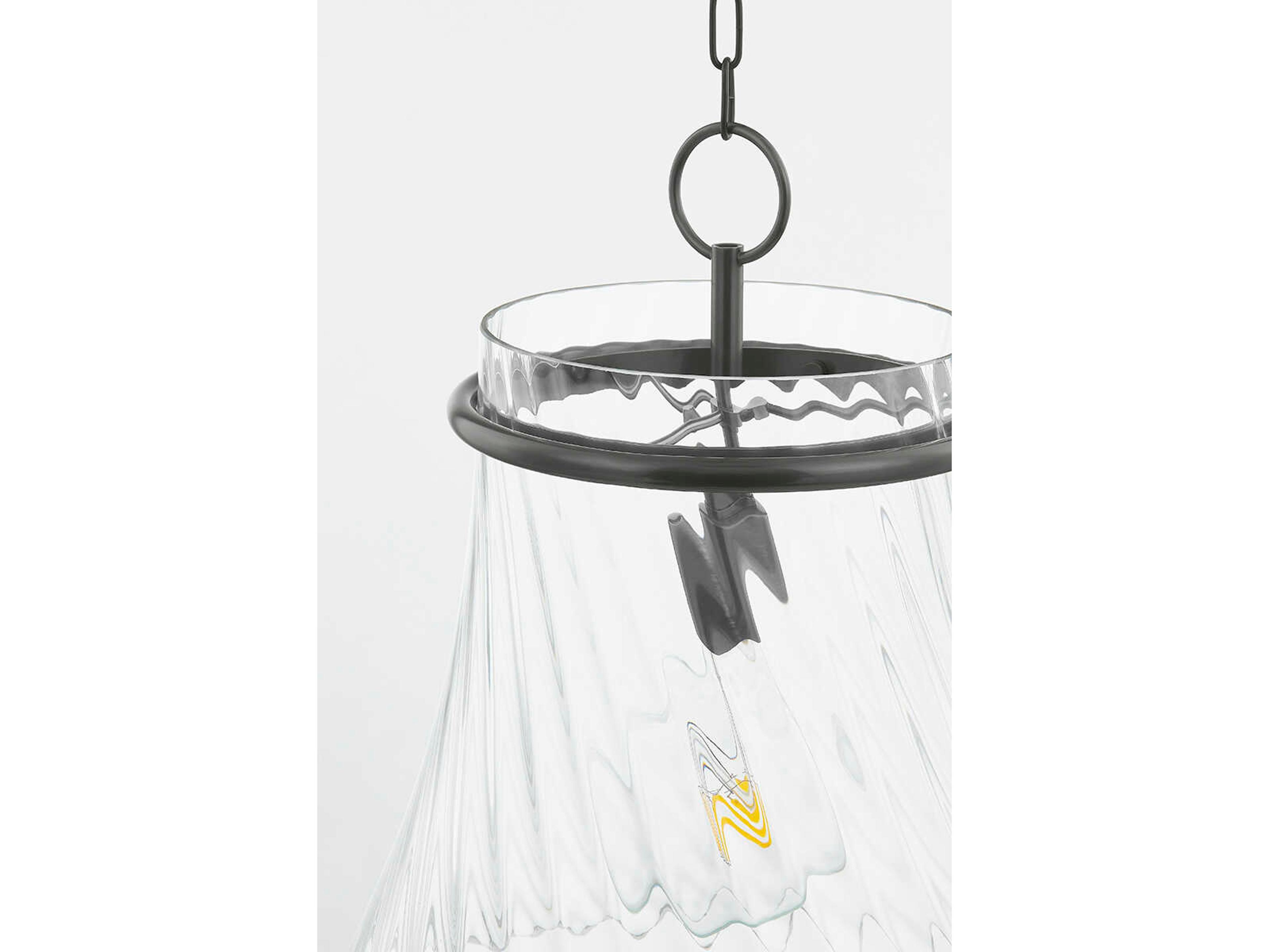 Mitzi Cantana 1-Light Old Bronze Glass Pendant