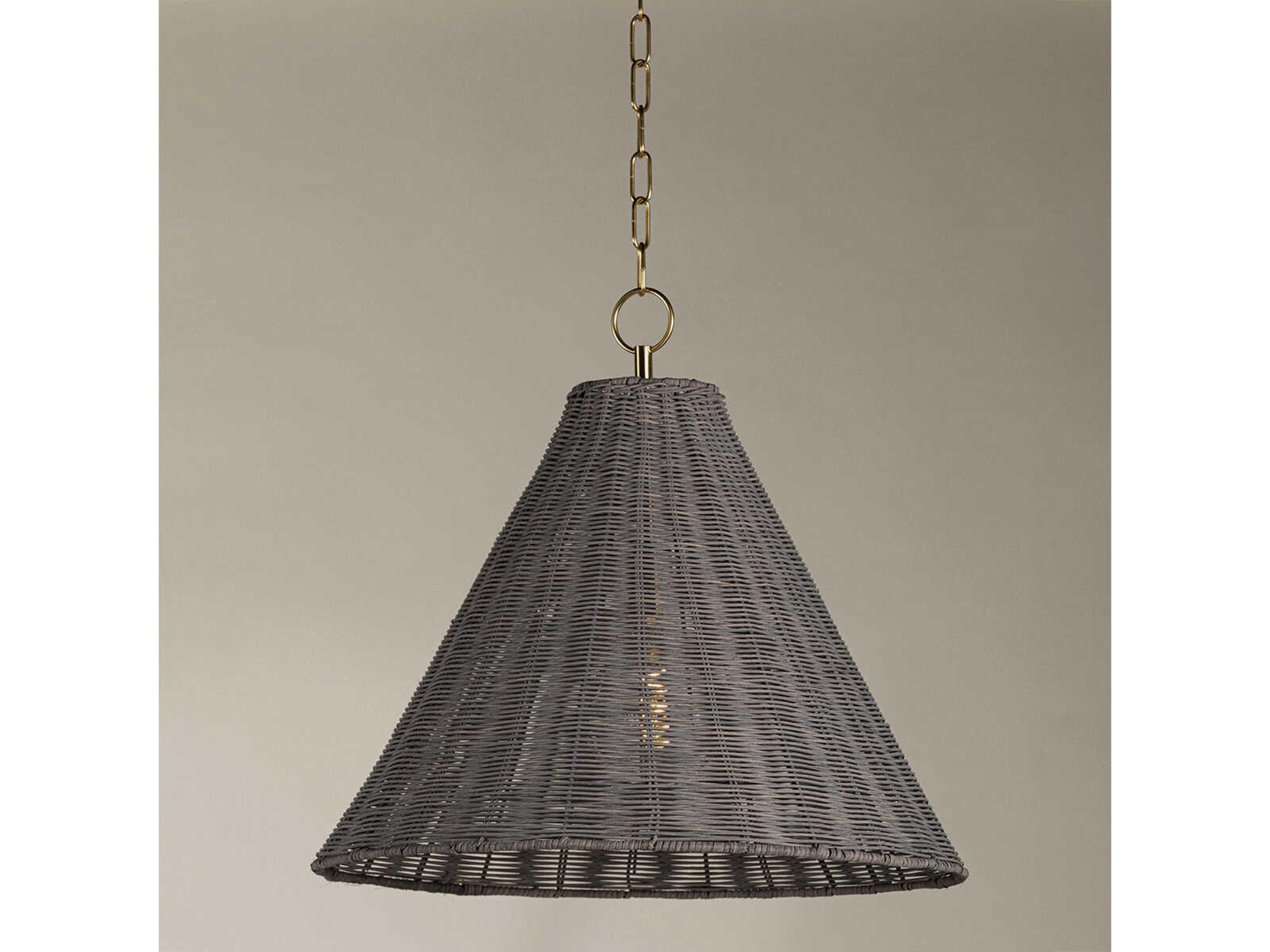 Mitzi Destiny 1-Light Aged Brass Gray Pendant
