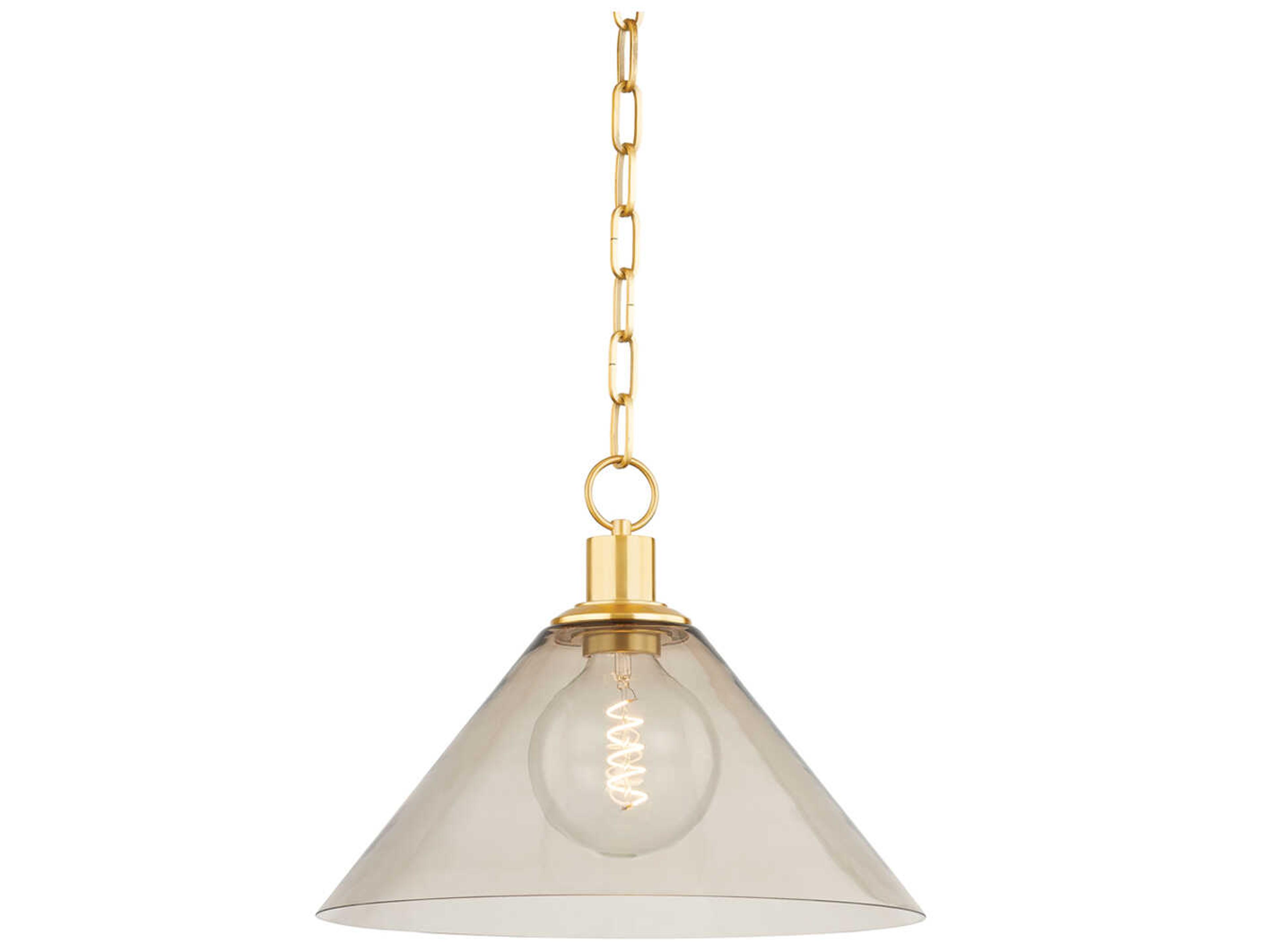 Anniebee 1-Light Aged Brass Pendant
