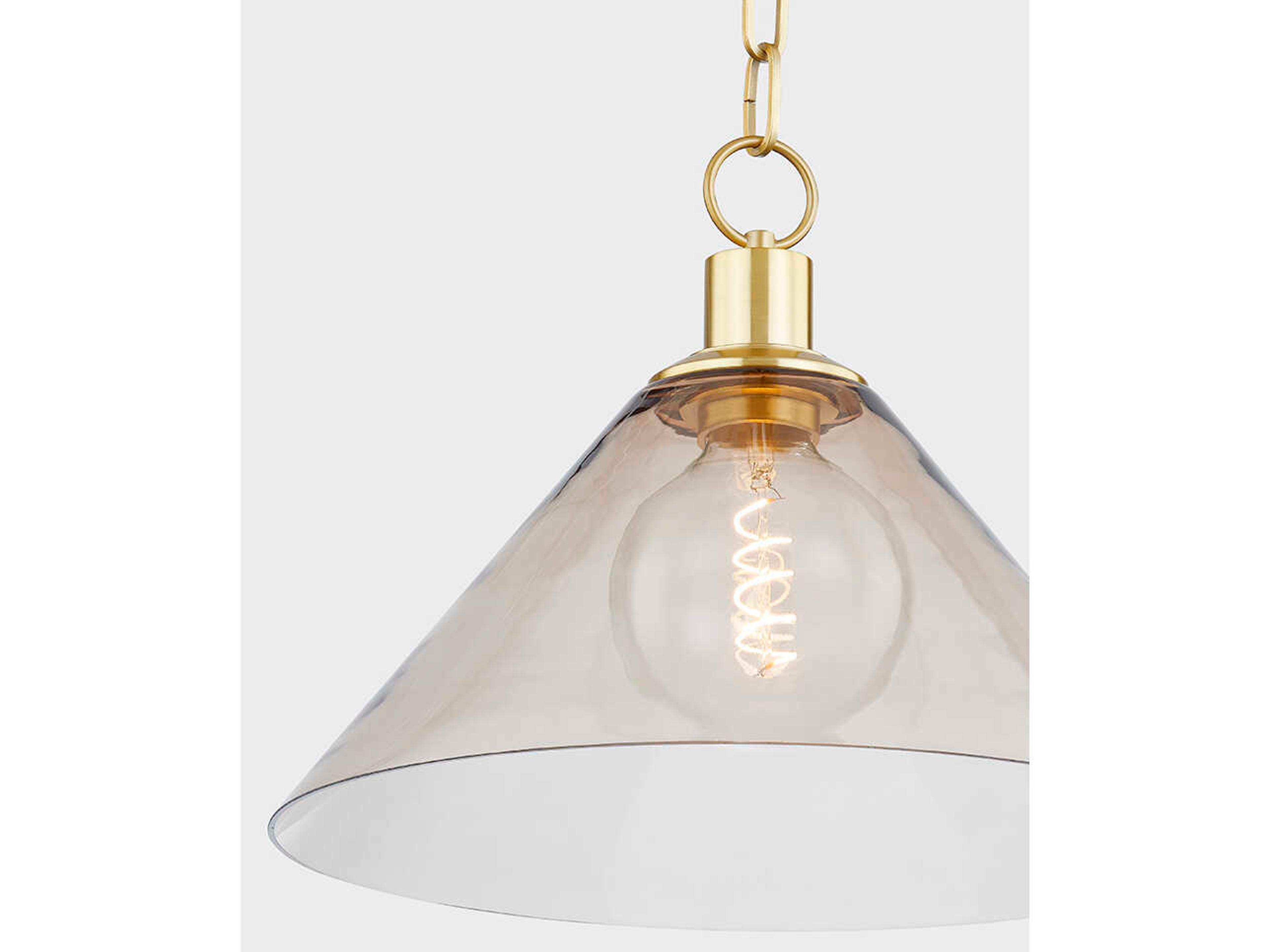Mitzi Anniebee 1-Light Aged Brass Pendant