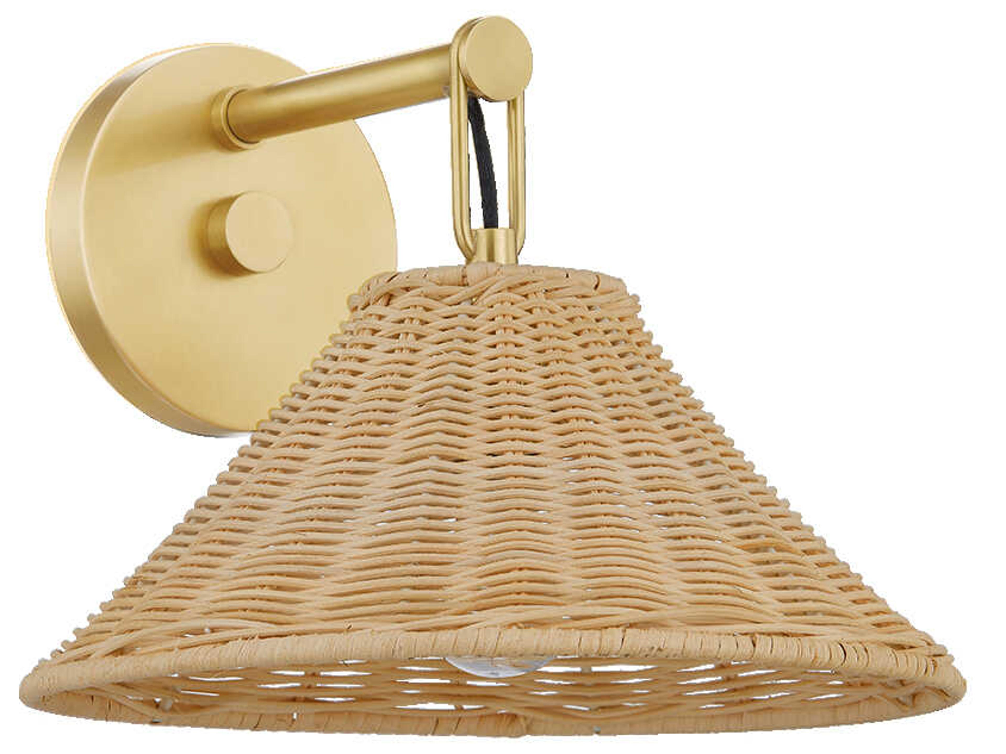 Dalia 1-Light Aged Brass Brown Wall Sconce