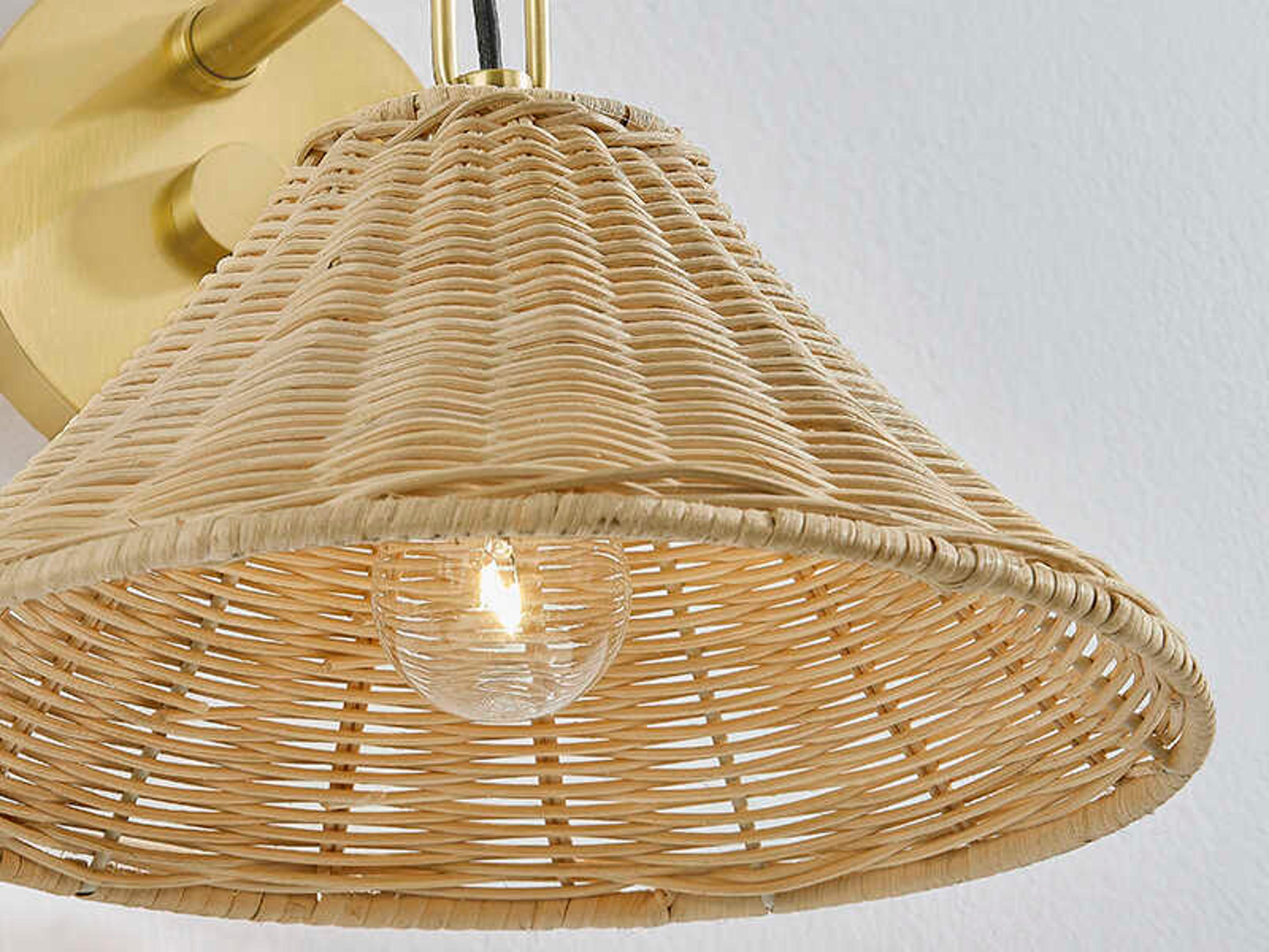 Mitzi Dalia 1-Light Aged Brass Brown Wall Sconce