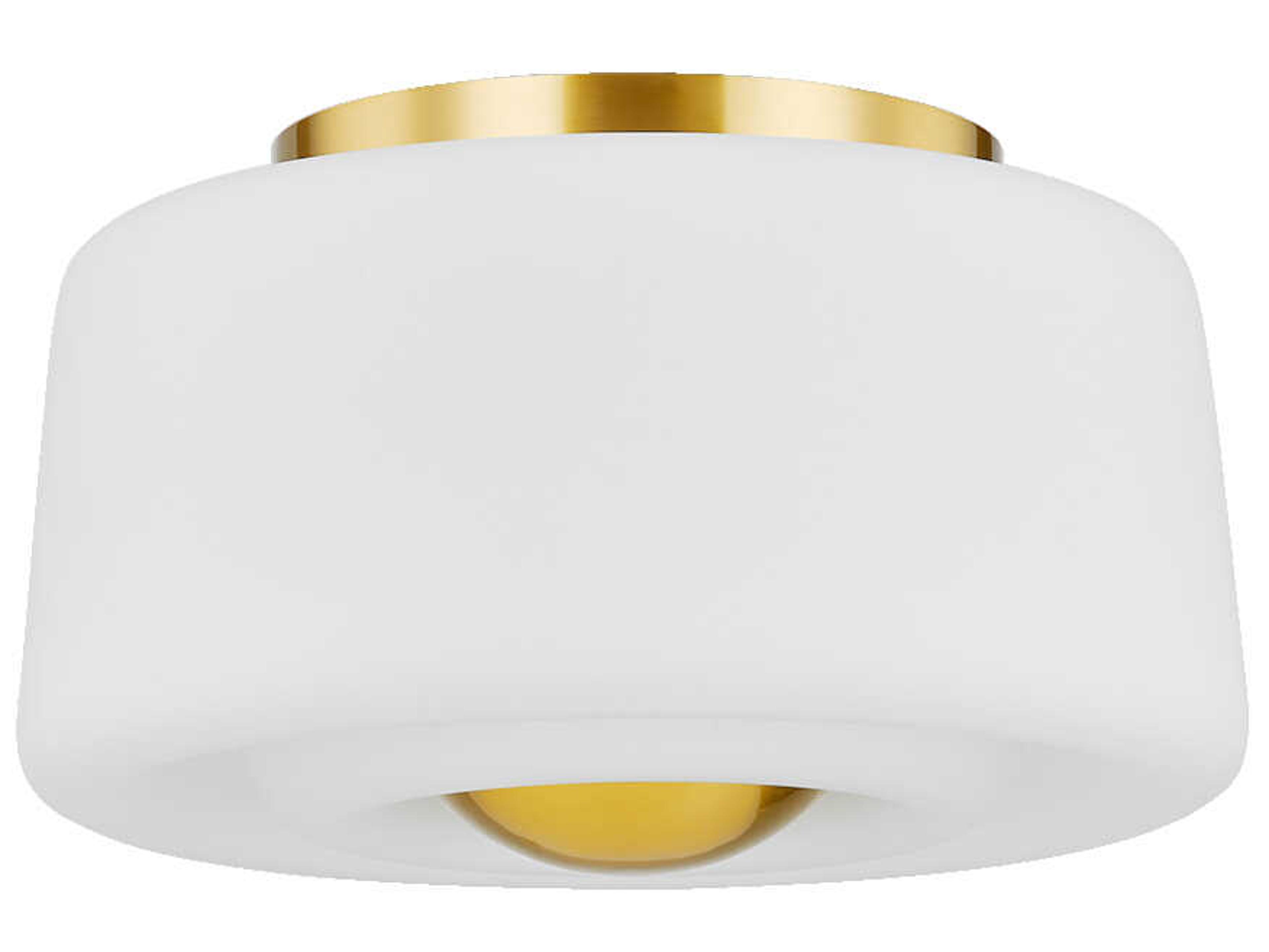 Ciela 2-Light Aged Brass Flush Mount