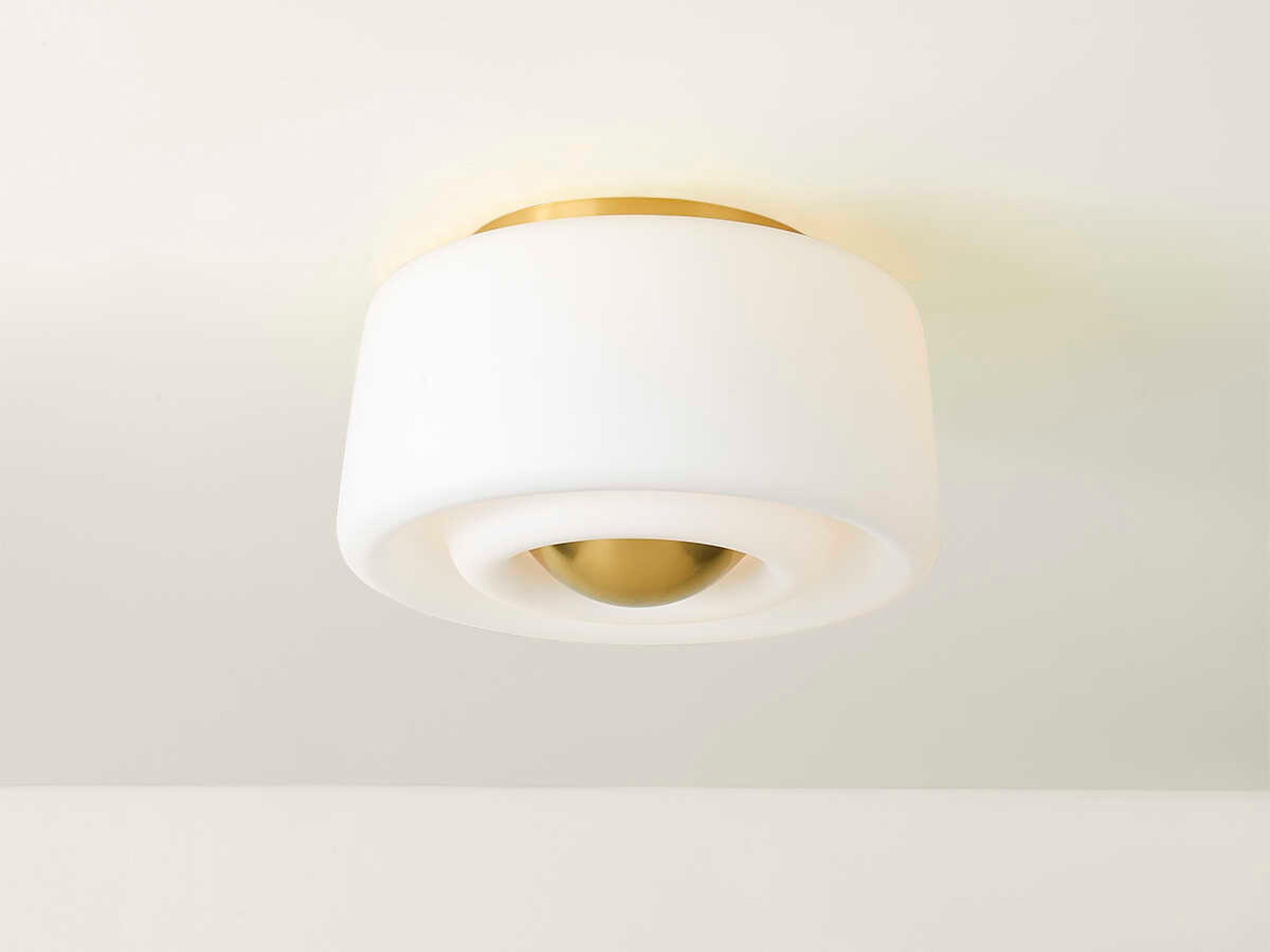 Mitzi Ciela 2-Light Aged Brass Flush Mount