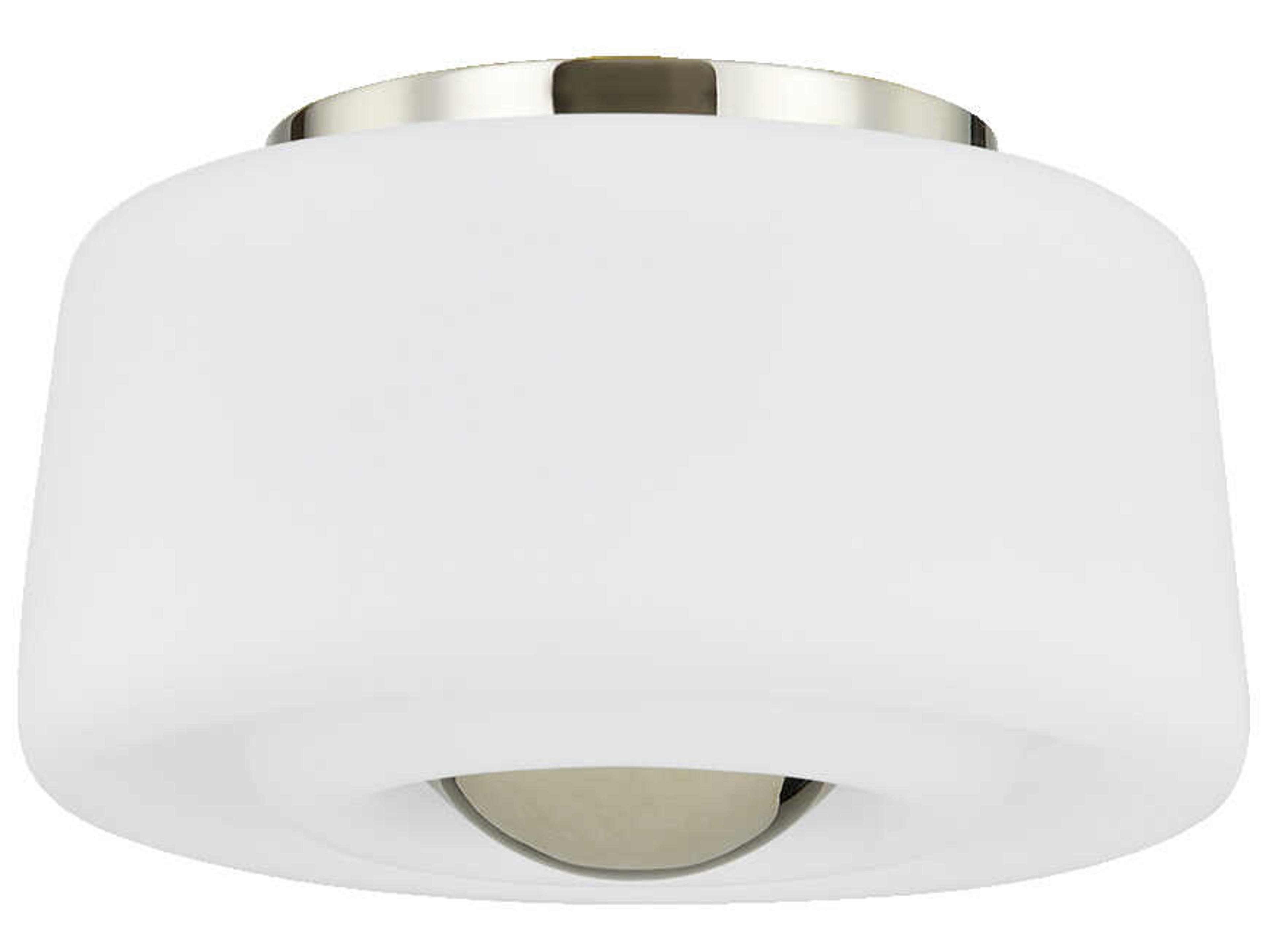 Ciela 2-Light Polished Nickel Flush Mount