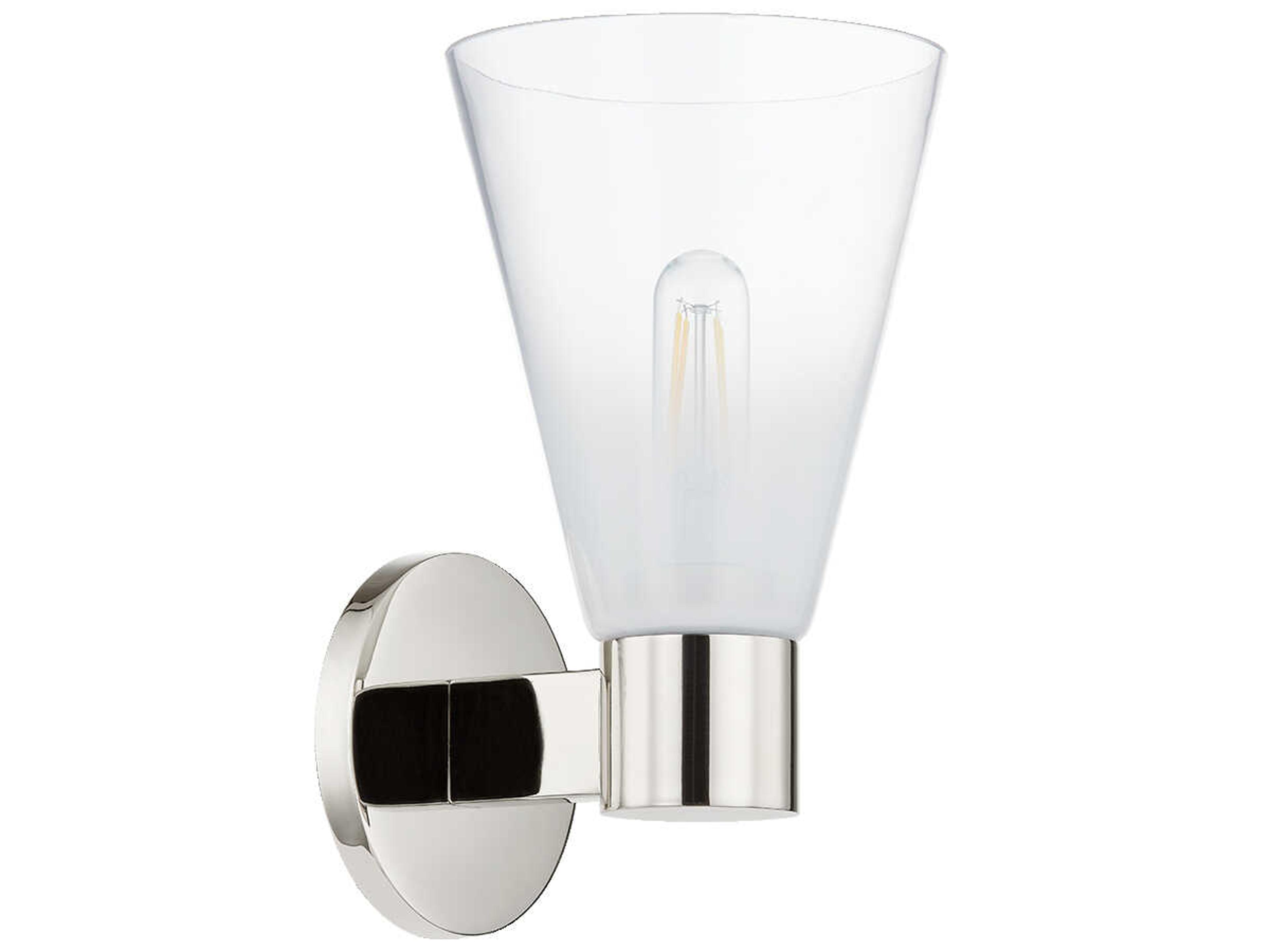 Alma 1-Light Polished Nickel Wall Sconce