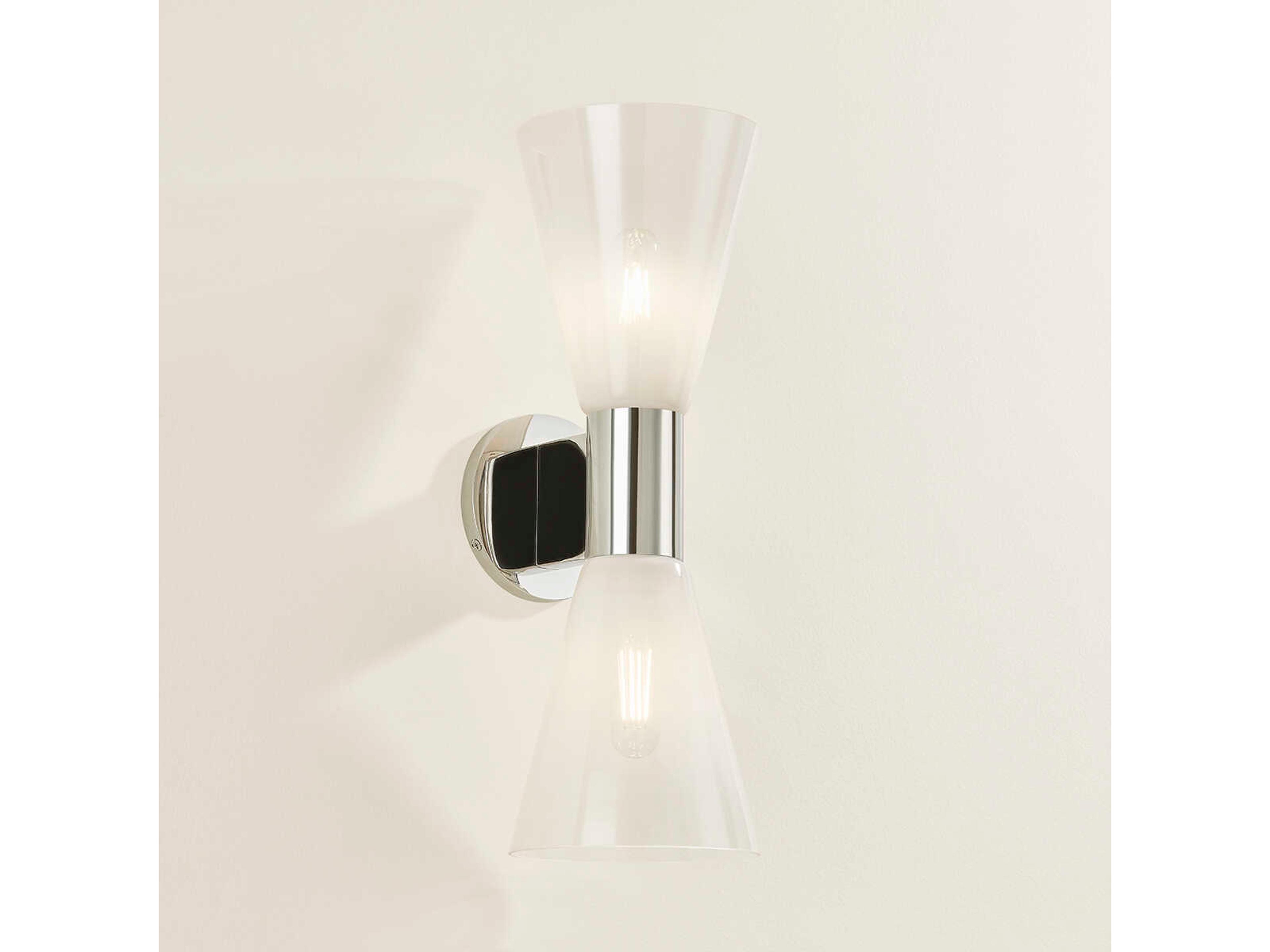 Mitzi Alma 2-Light Polished Nickel Wall Sconce