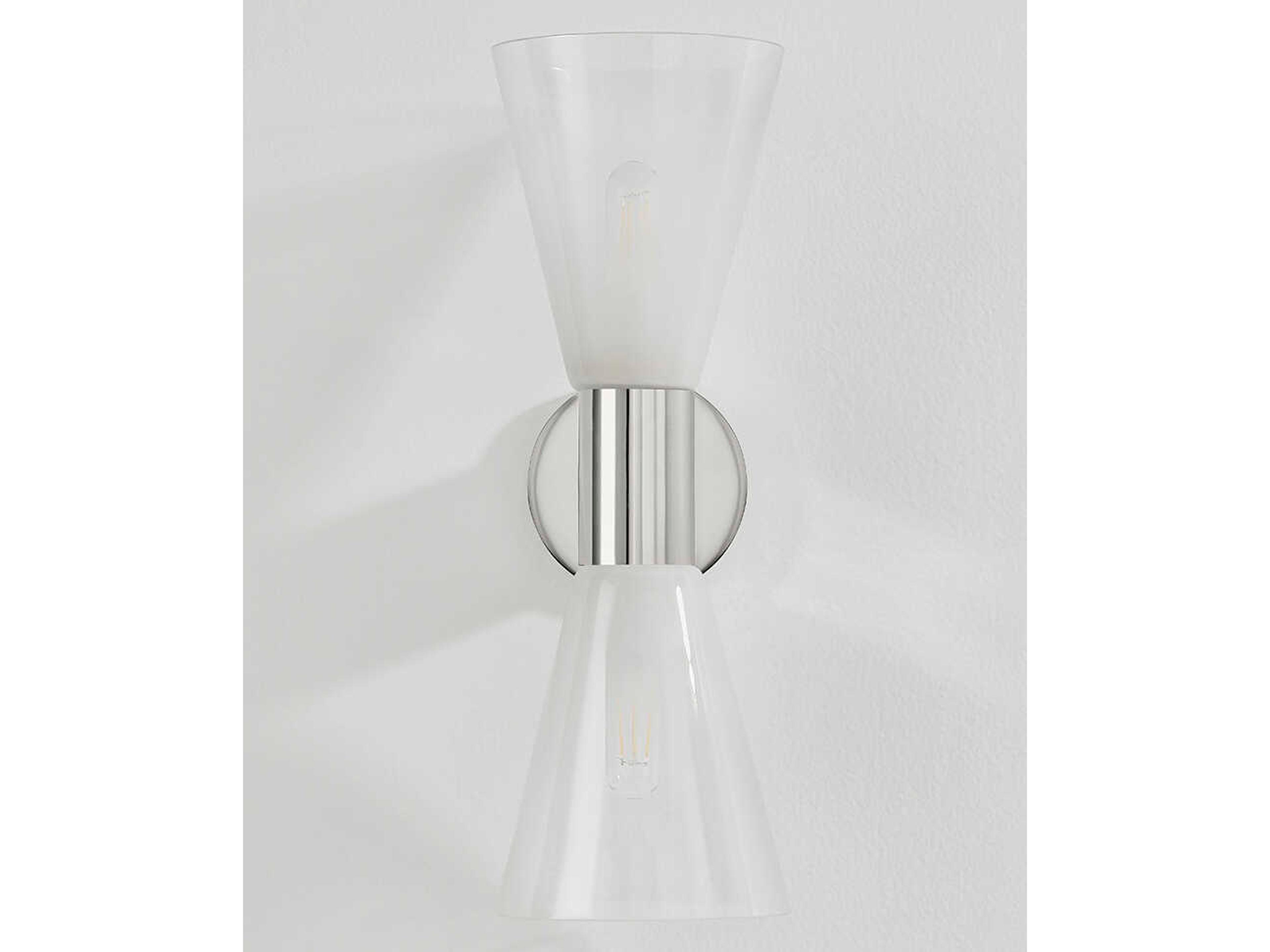Mitzi Alma 2-Light Polished Nickel Wall Sconce