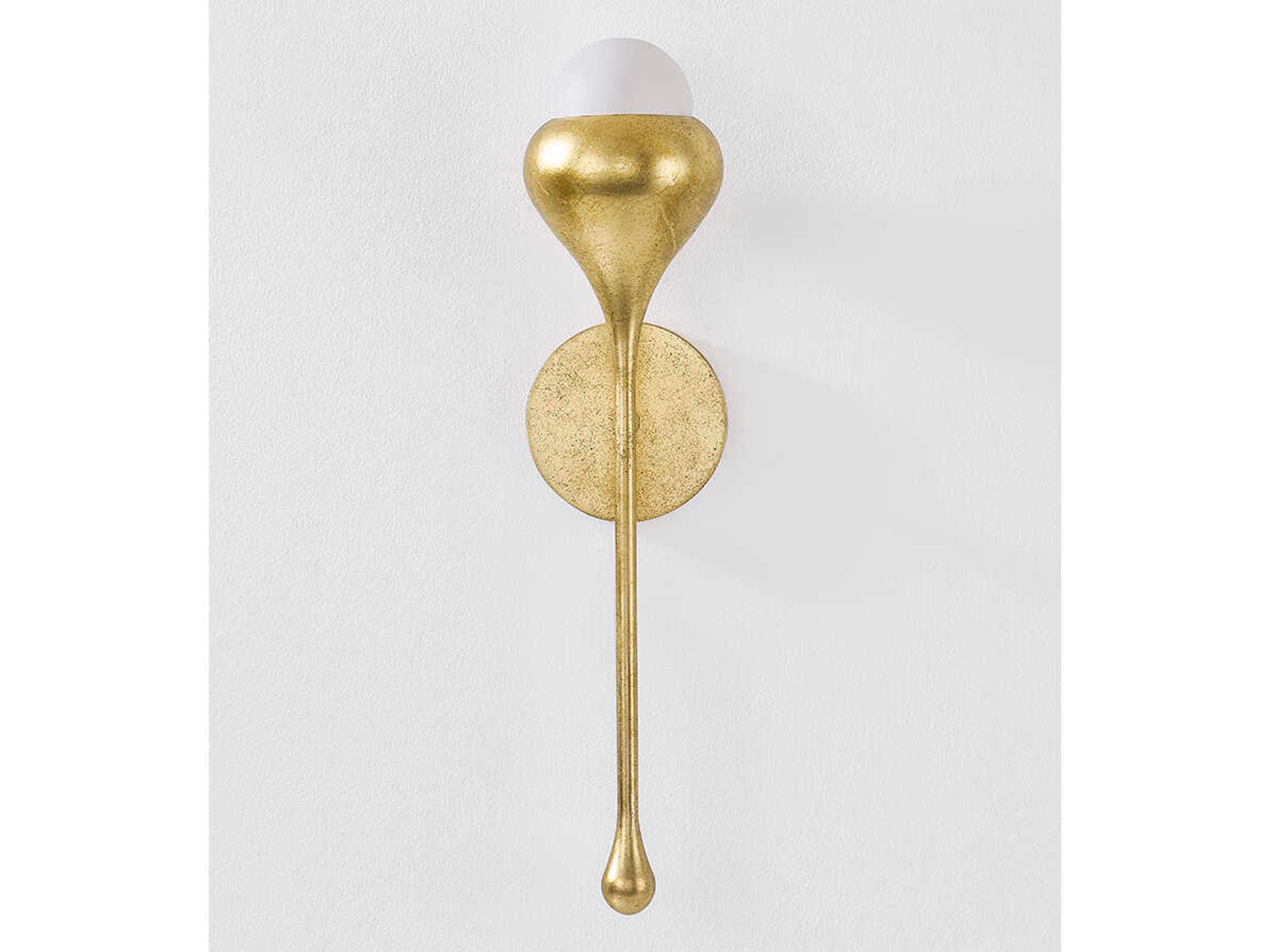 Mitzi Luciel 1-Light Vintage Gold Leaf Wall Sconce