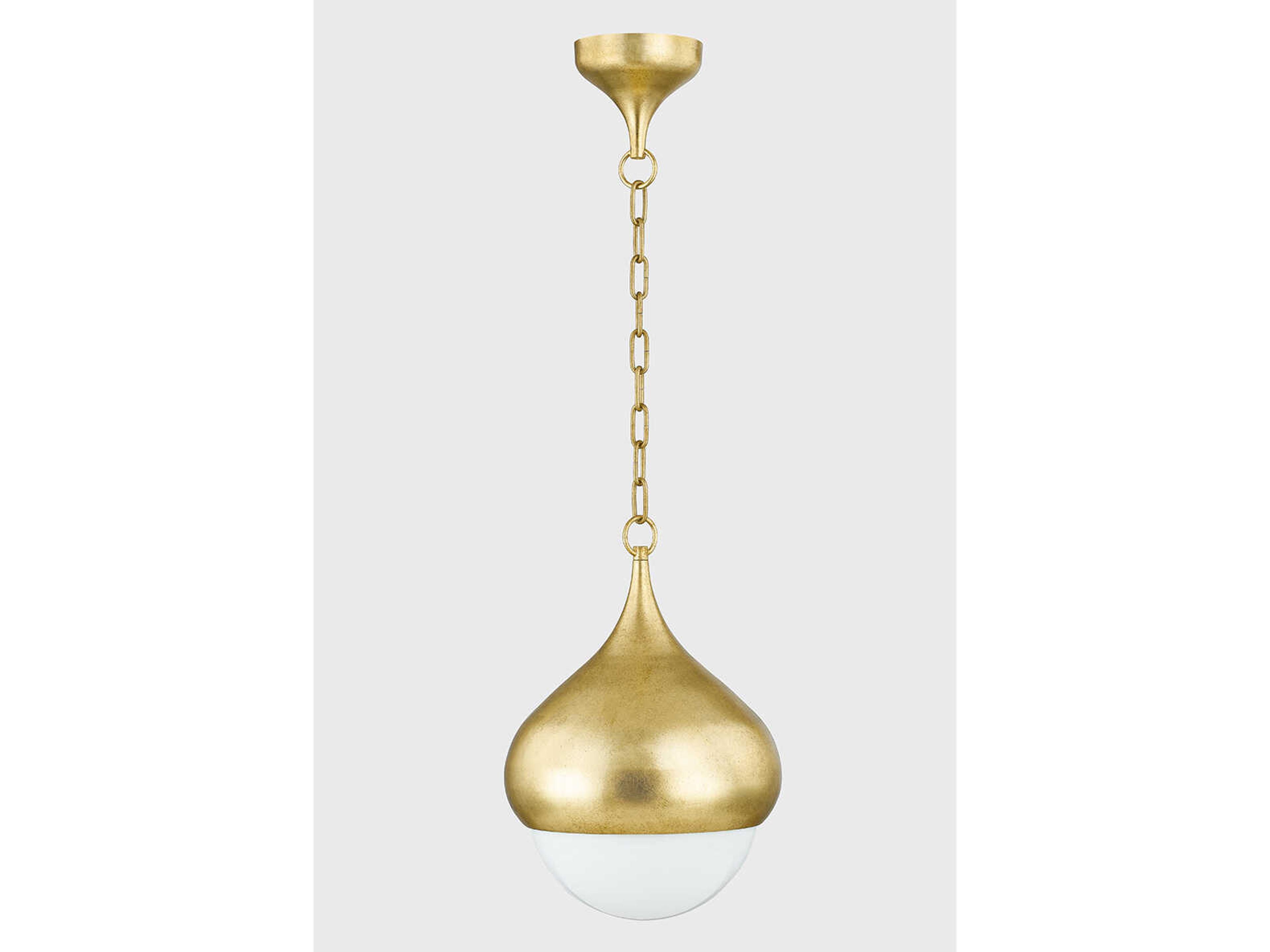 Mitzi Luciel 1-Light Vintage Gold Leaf Mini Pendant