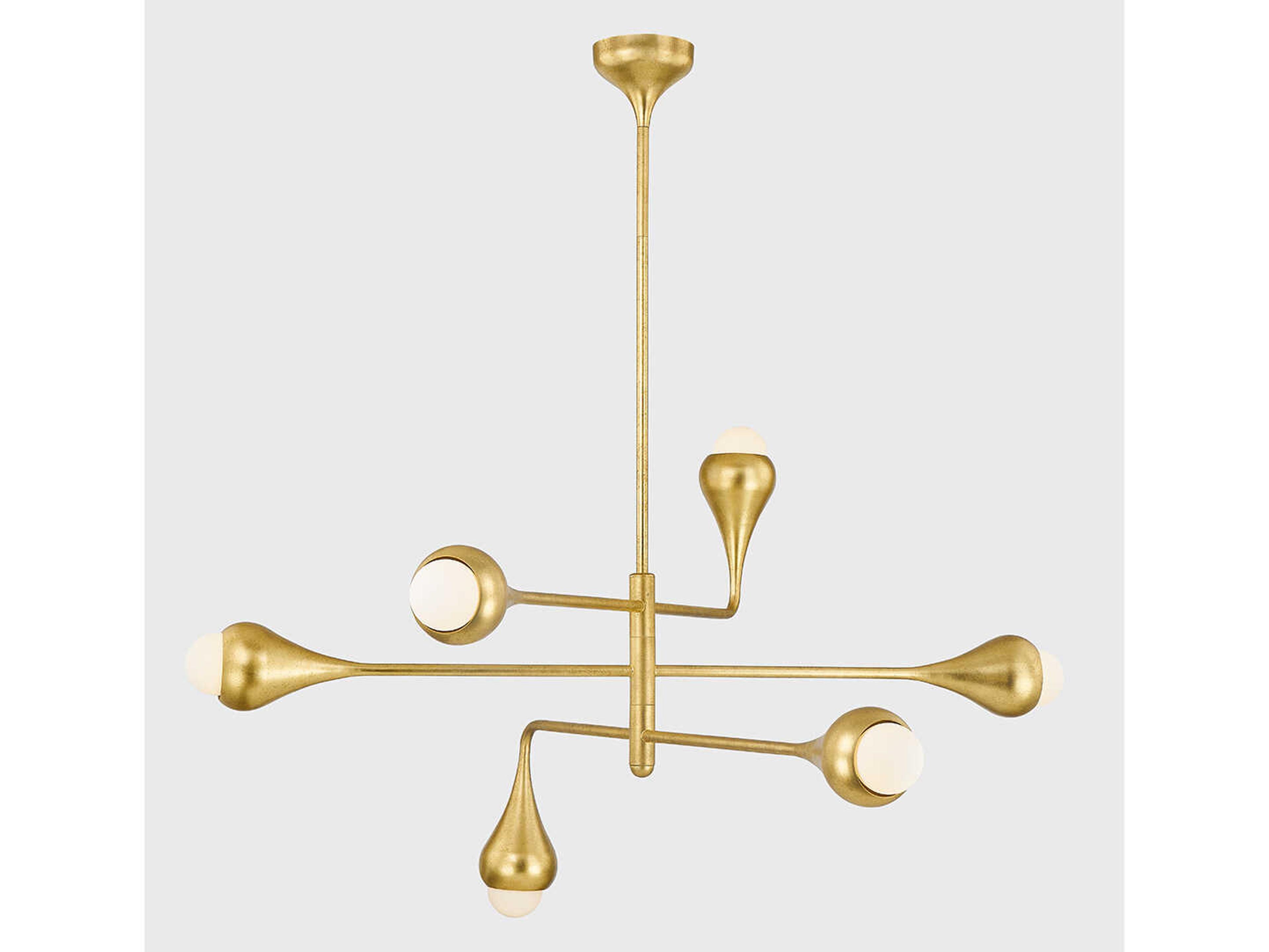 Mitzi Luciel 6-Light Vintage Gold Leaf Chandelier