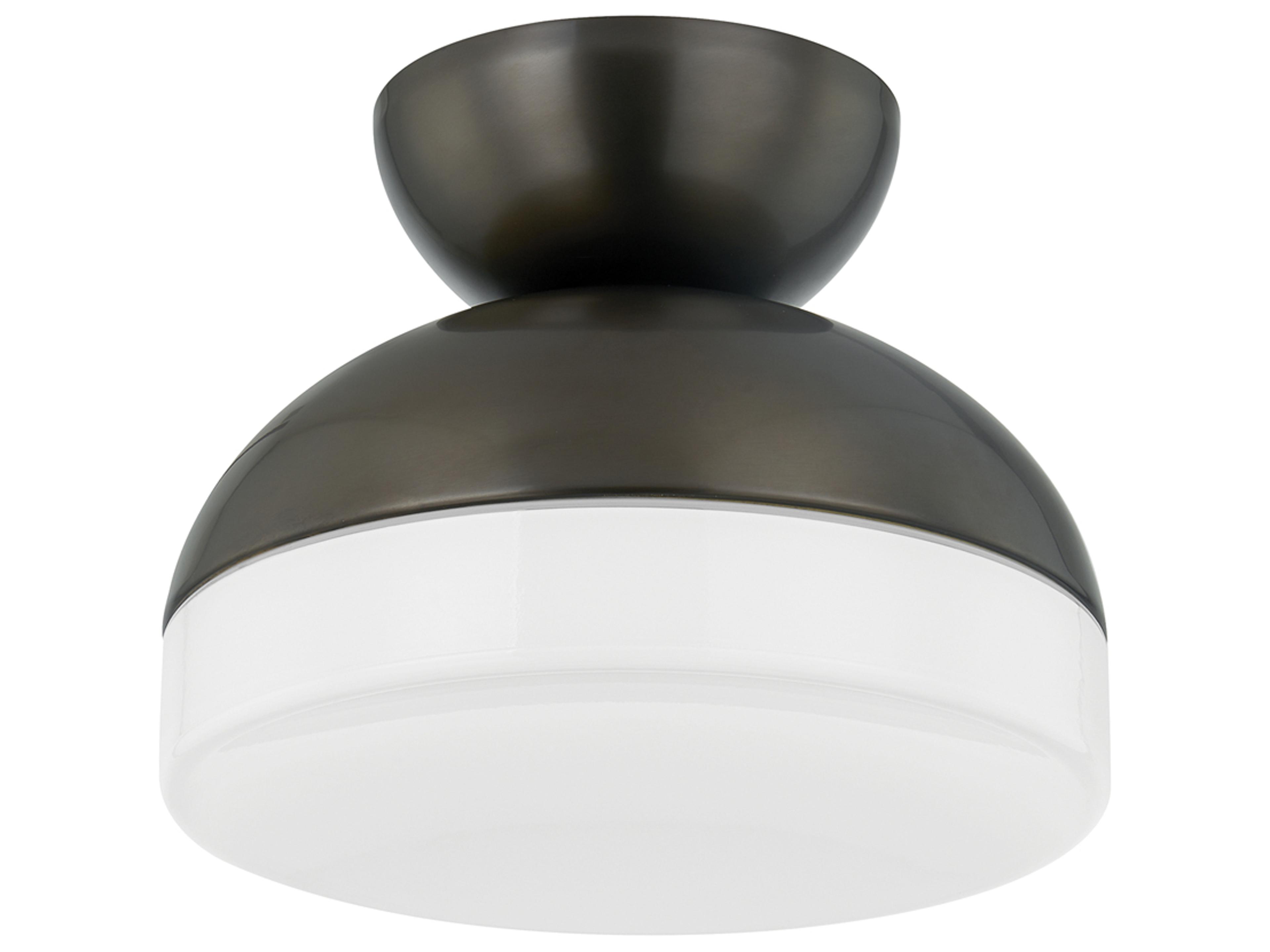 Rue 1-Light True Bronze Flush Mount