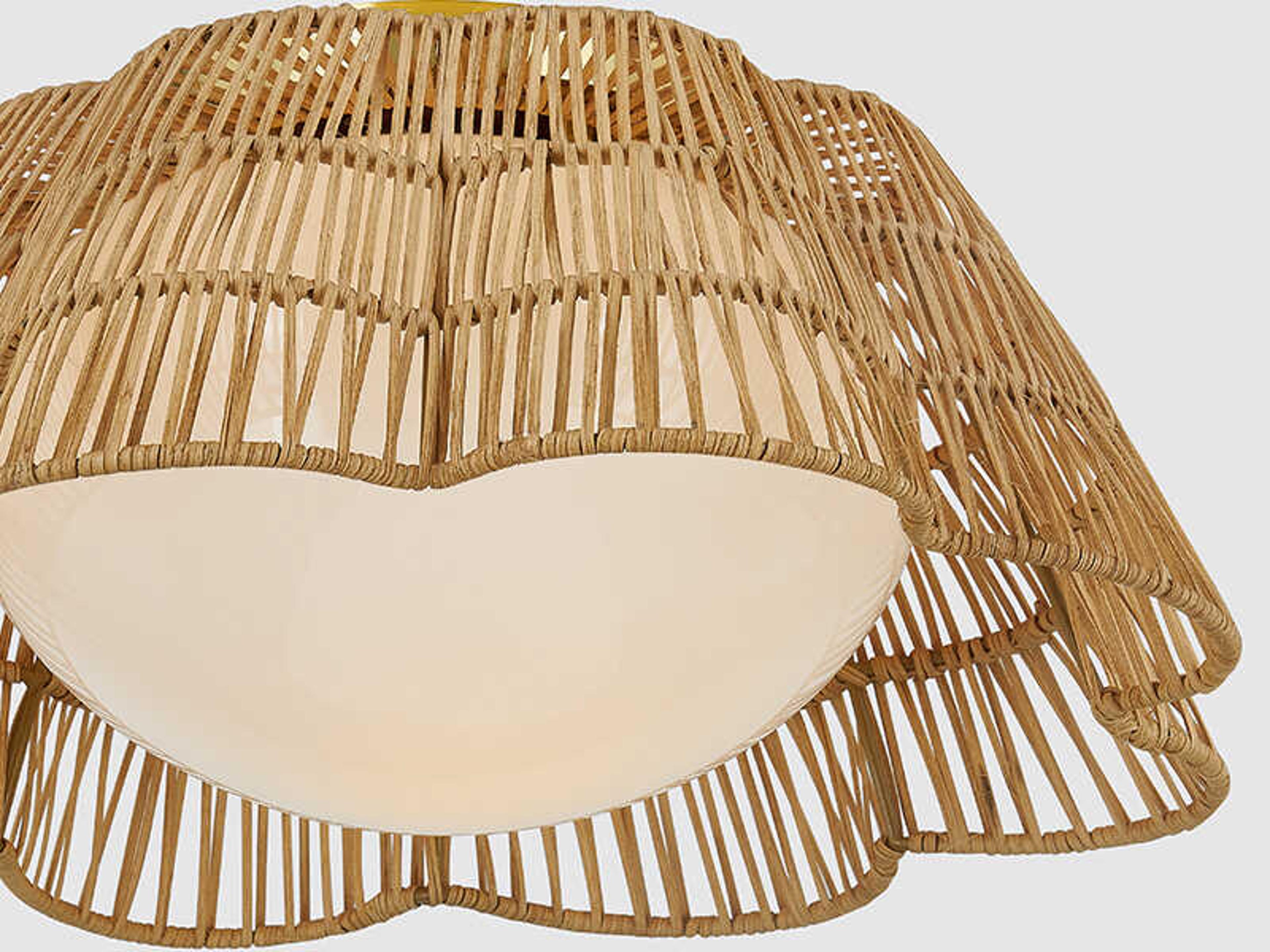 Mitzi Rosa 1-Light Aged Brass Brown Flush Mount