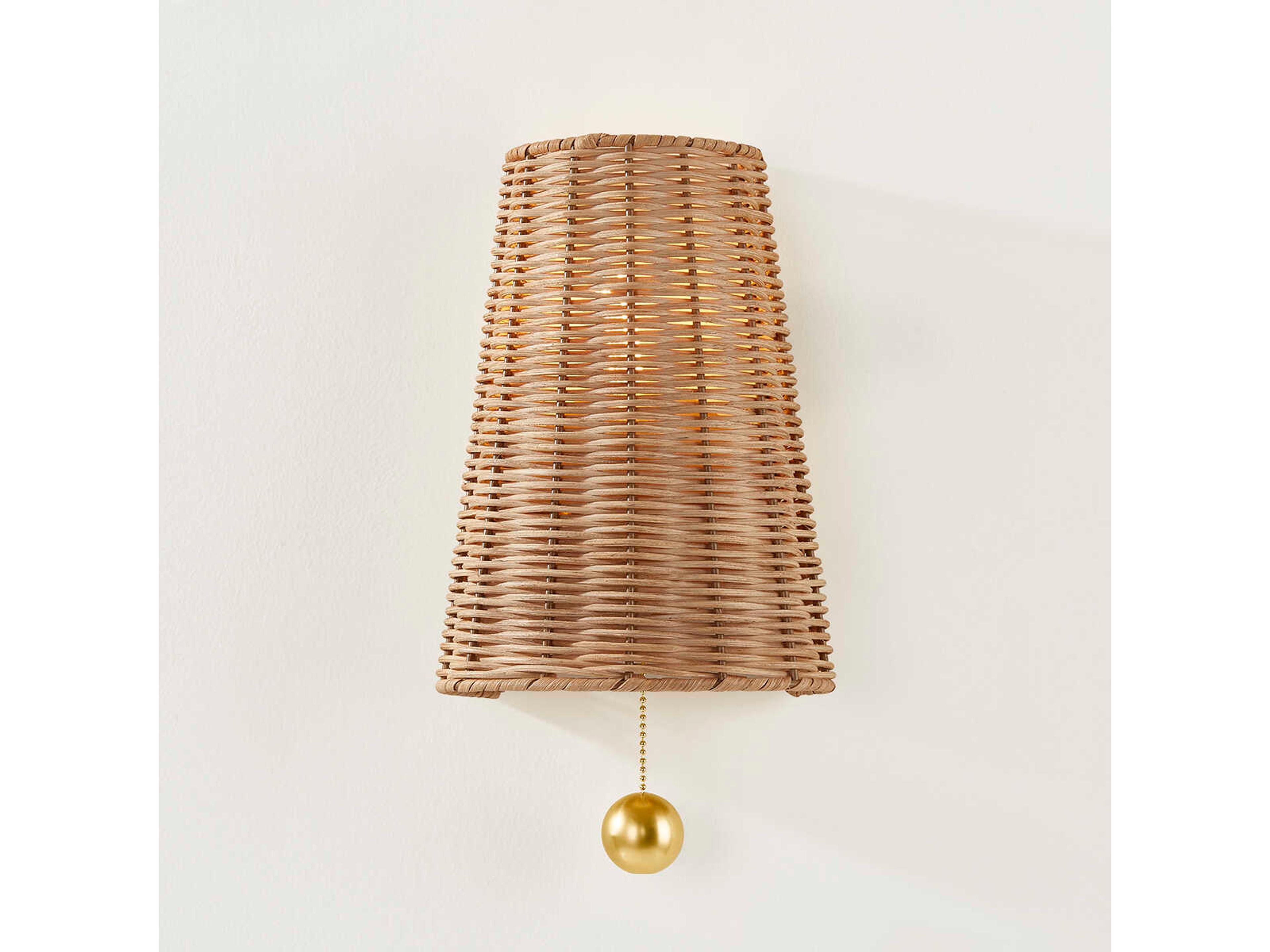 Mitzi Naida 1-Light Aged Brass Brown Wall Sconce