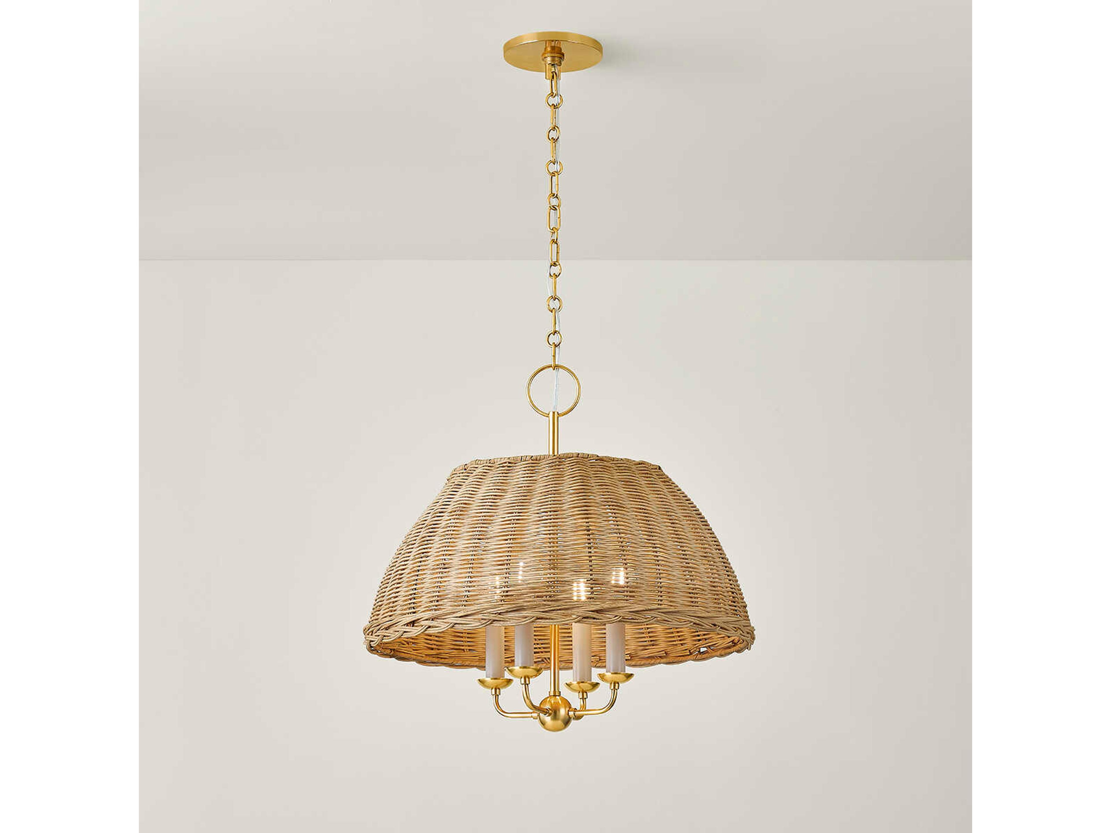 Mitzi Arwen 4-Light Aged Brass Brown Candelabra Chandelier