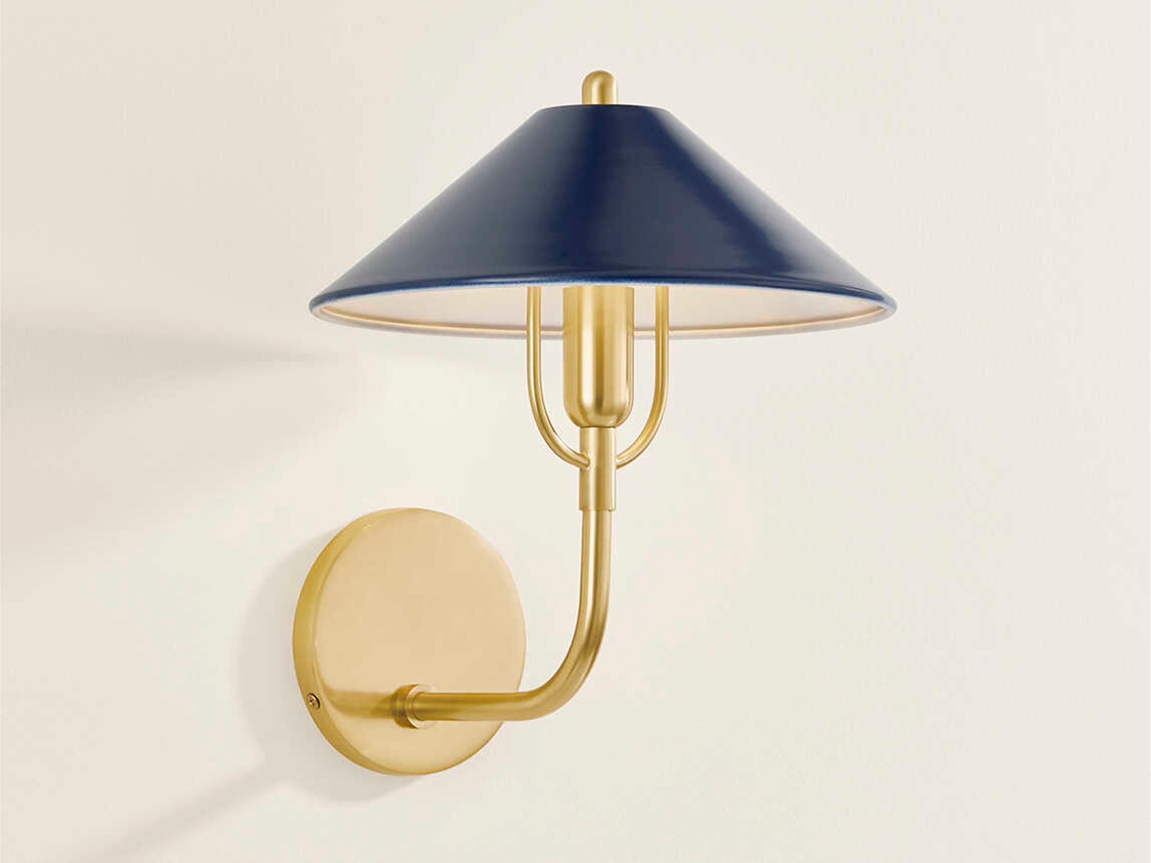 Mitzi Mariel 1-Light Aged Brass Soft Navy Wall Sconce