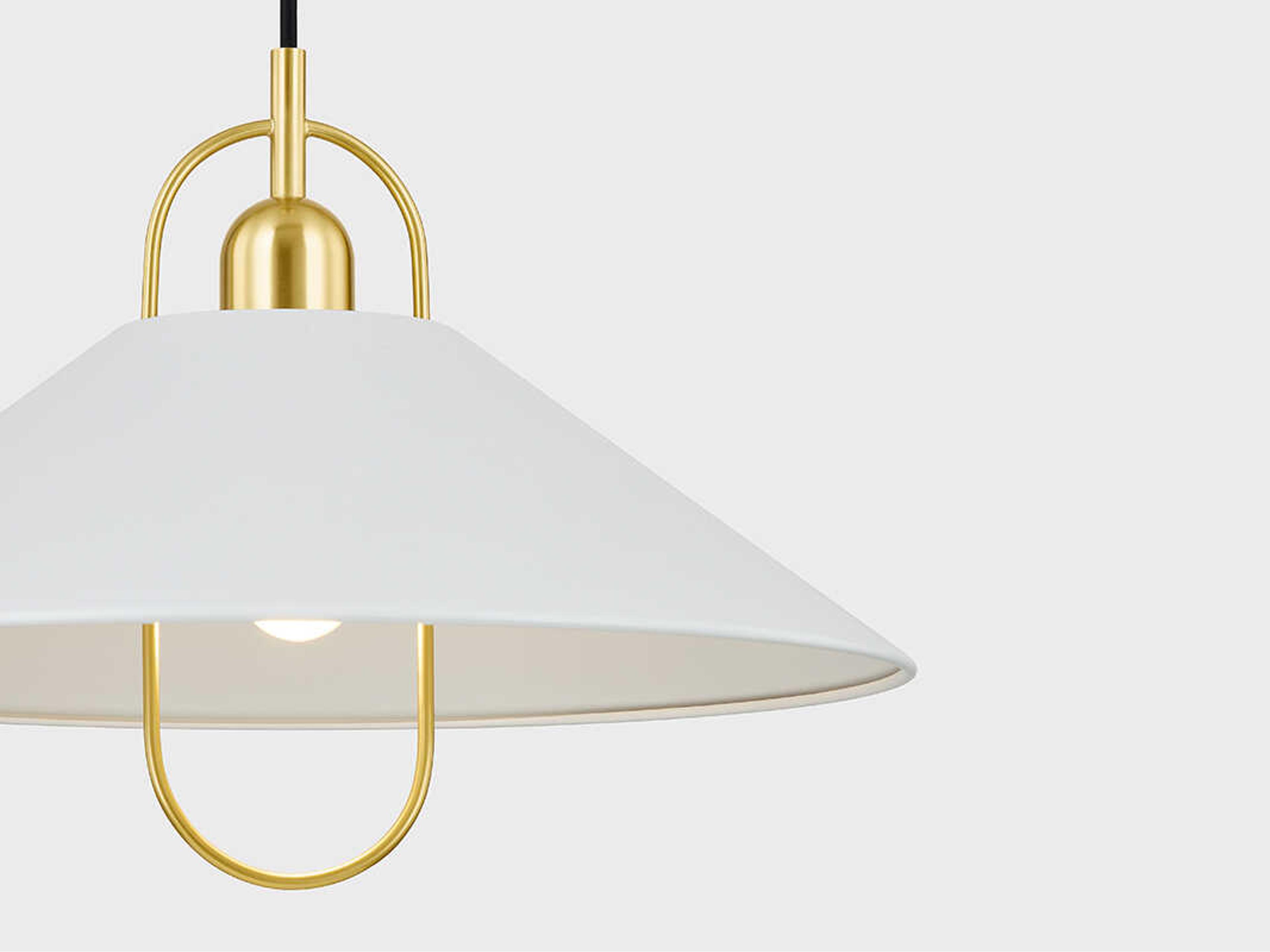 Mitzi Mariel 1-Light Aged Brass Soft White Pendant
