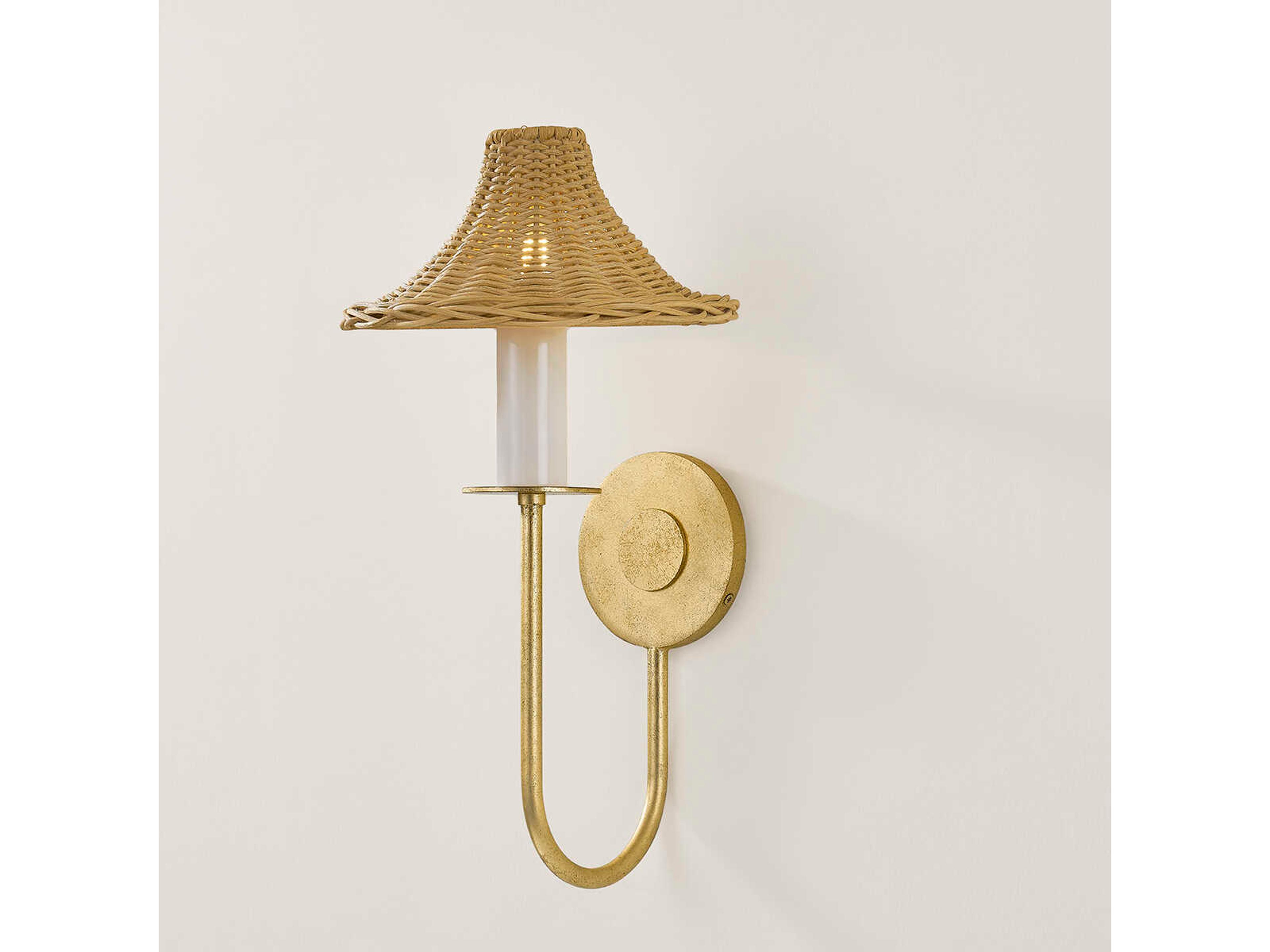 Mitzi Twila 1-Light Vintage Gold Leaf Wall Sconce