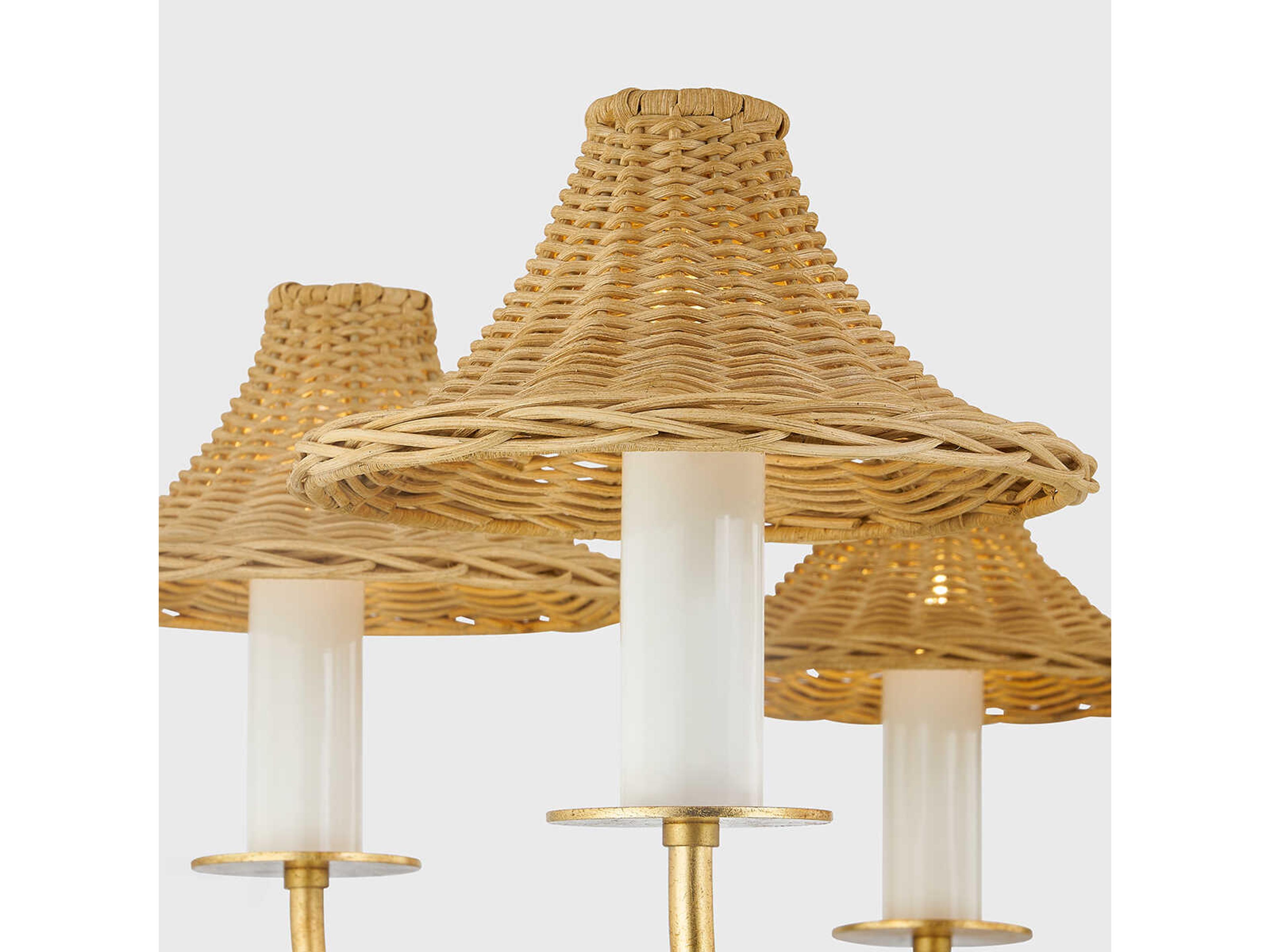 Mitzi Twila 5-Light Vintage Gold Leaf Candelabra Chandelier