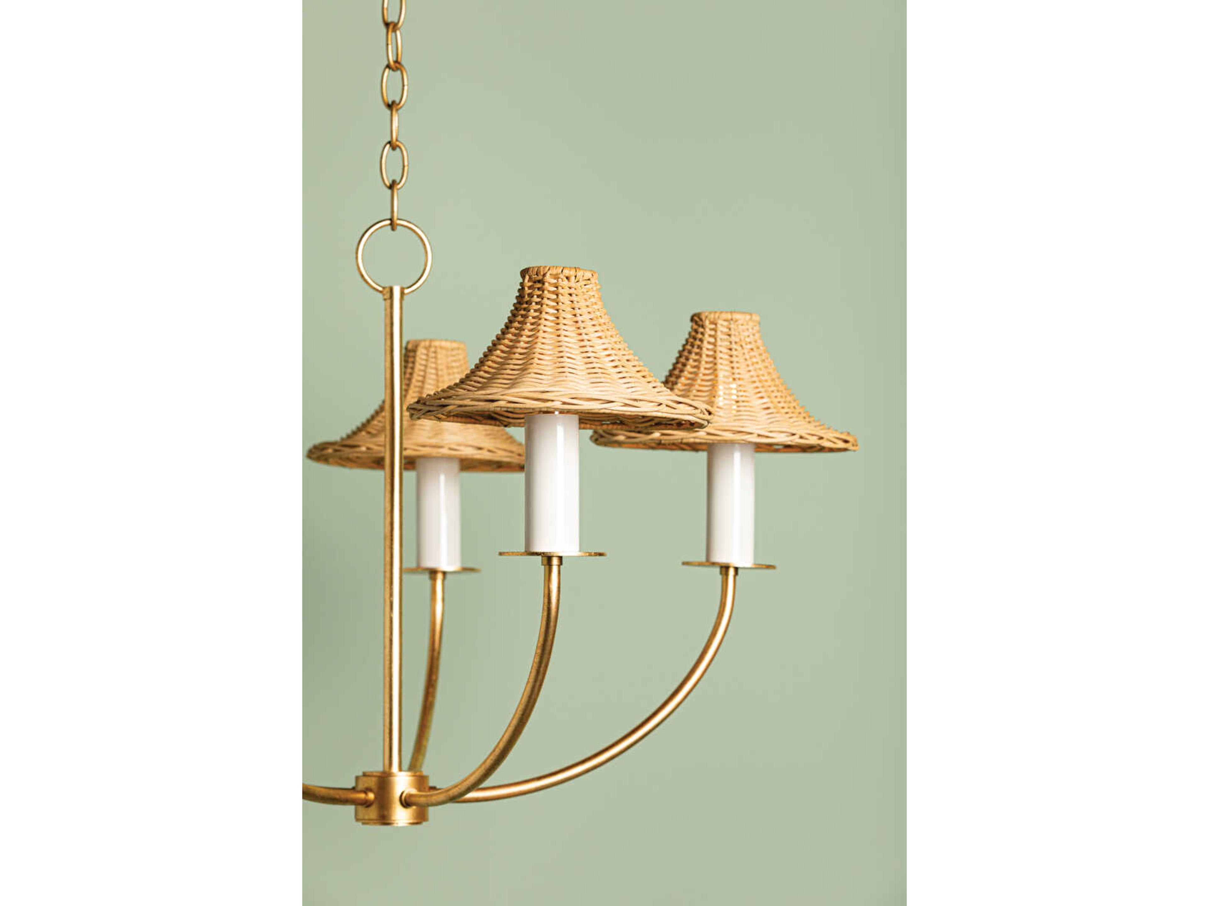 Mitzi Twila 5-Light Vintage Gold Leaf Candelabra Chandelier